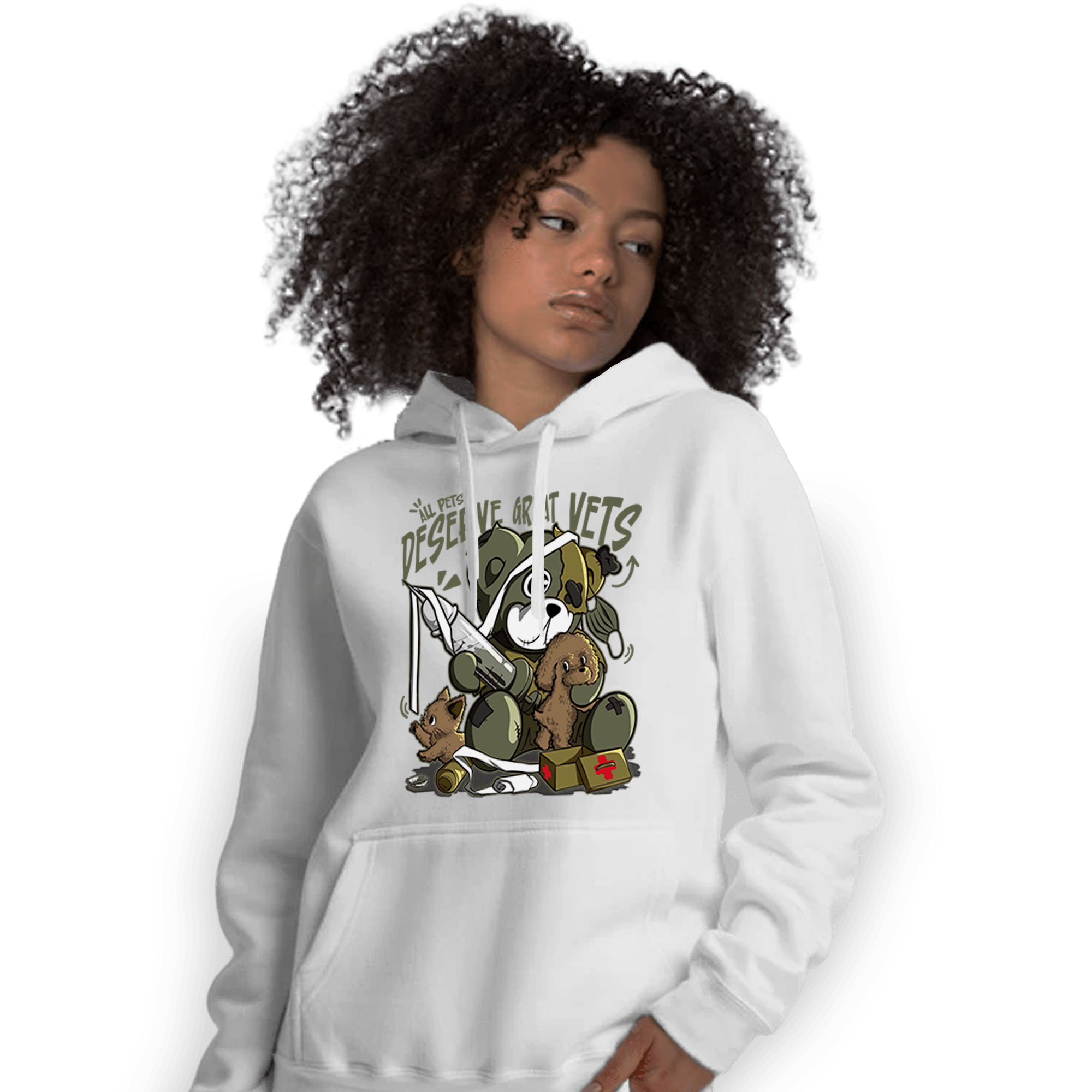 SE Craft Medium Olive 4s Hoodie Match Veterinary BER - NastyJamz