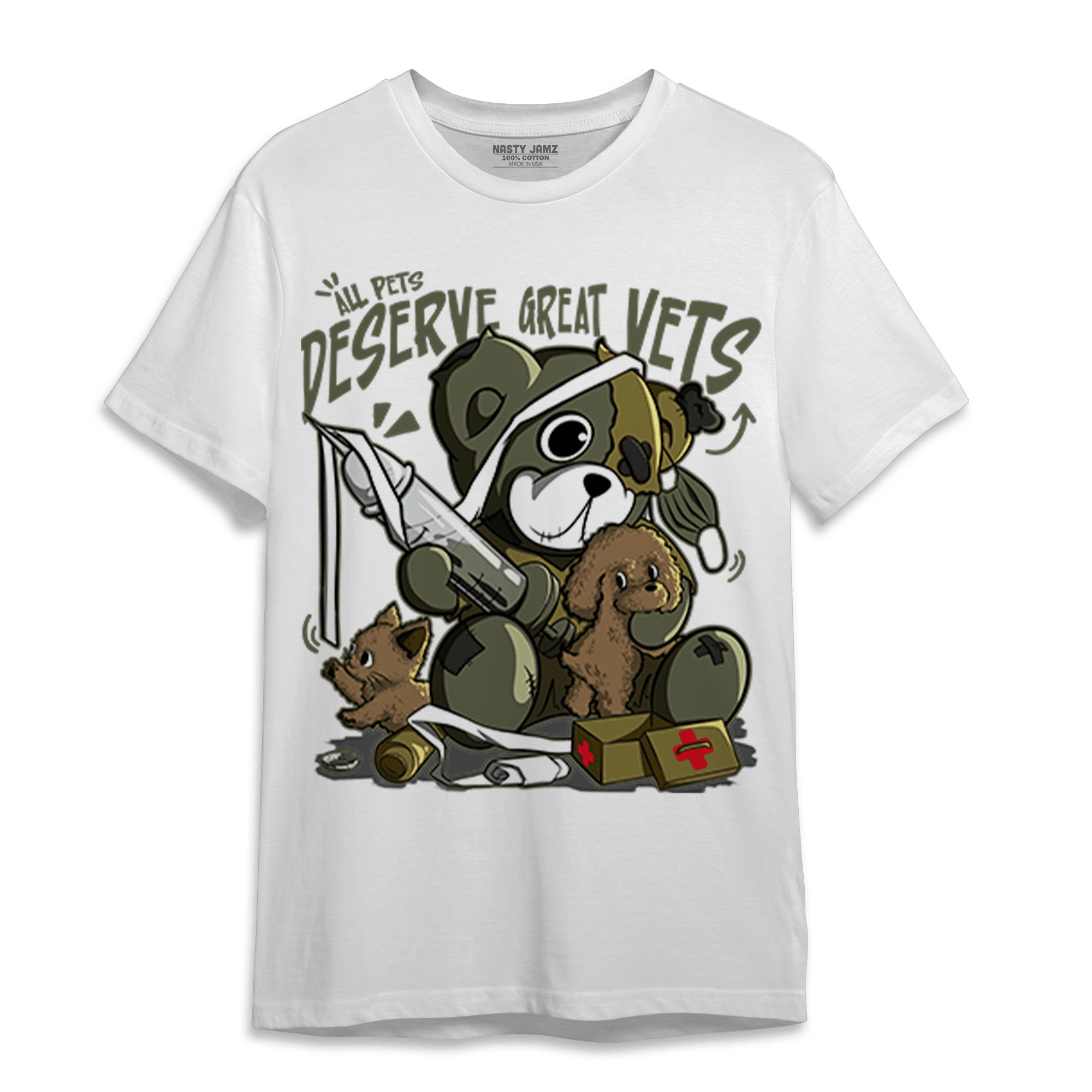 SE Craft Medium Olive 4s T Shirt Match Veterinary BER - NastyJamz