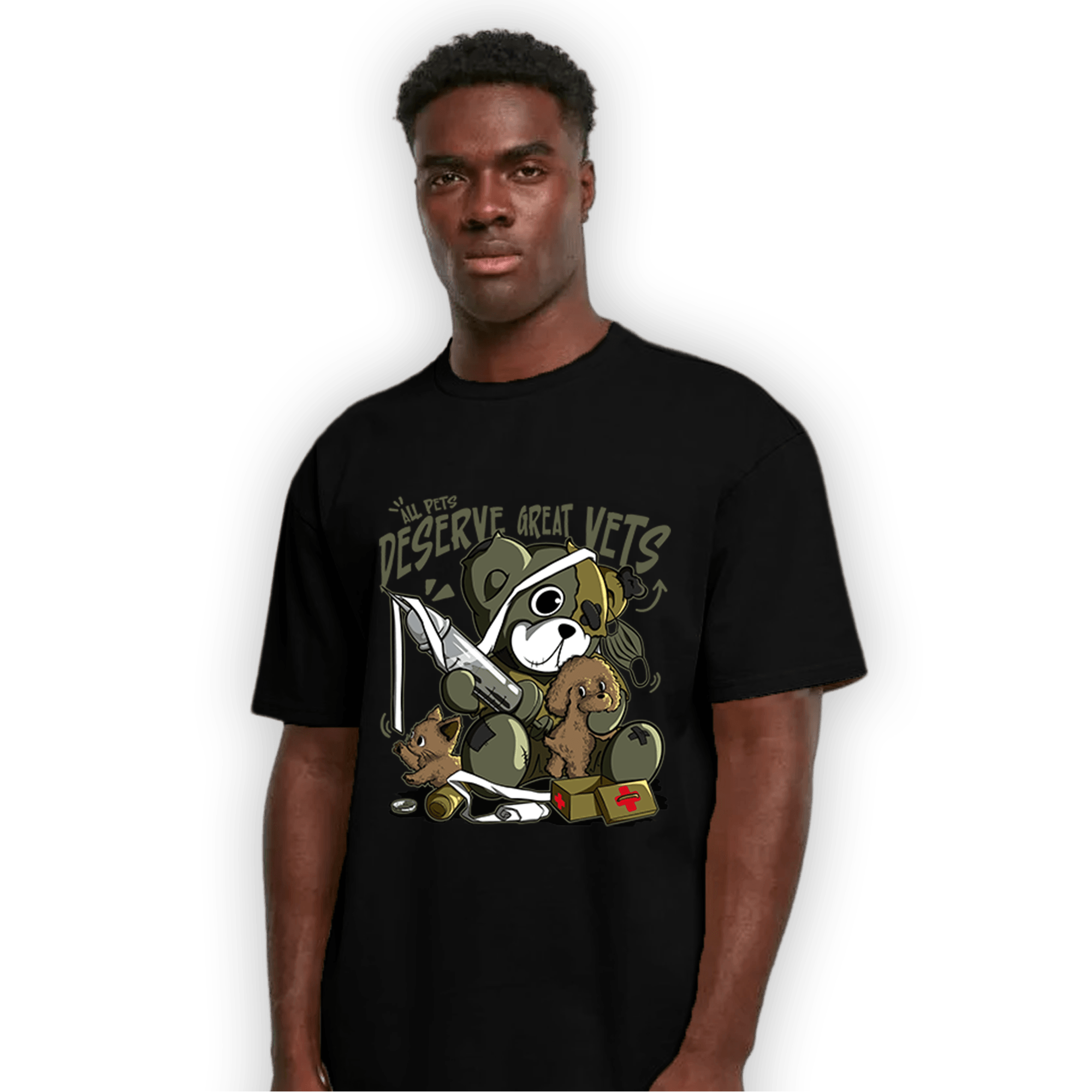 SE Craft Medium Olive 4s T Shirt Match Veterinary BER - NastyJamz