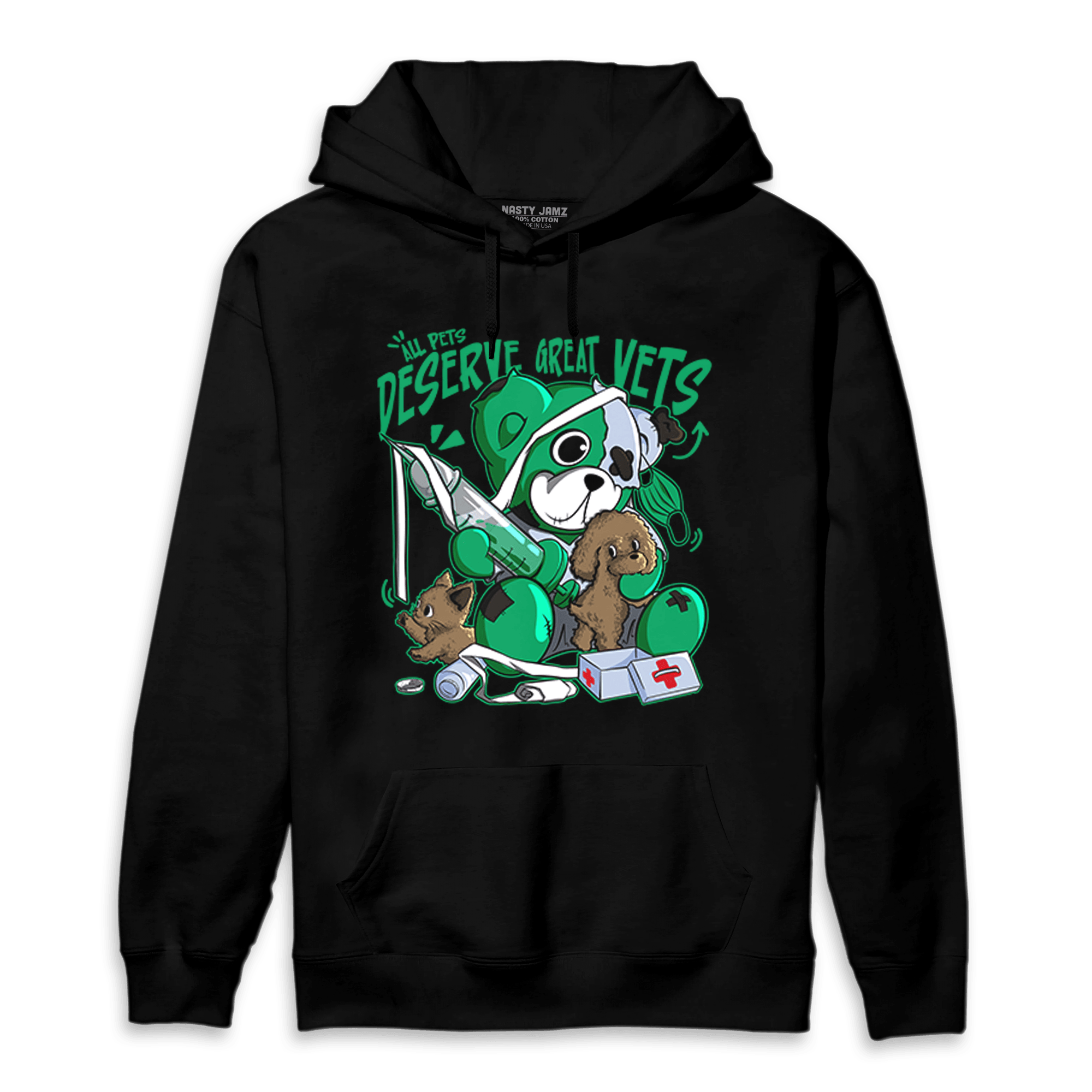Lucky Green 5s Hoodie Match Veterinary BER - NastyJamz