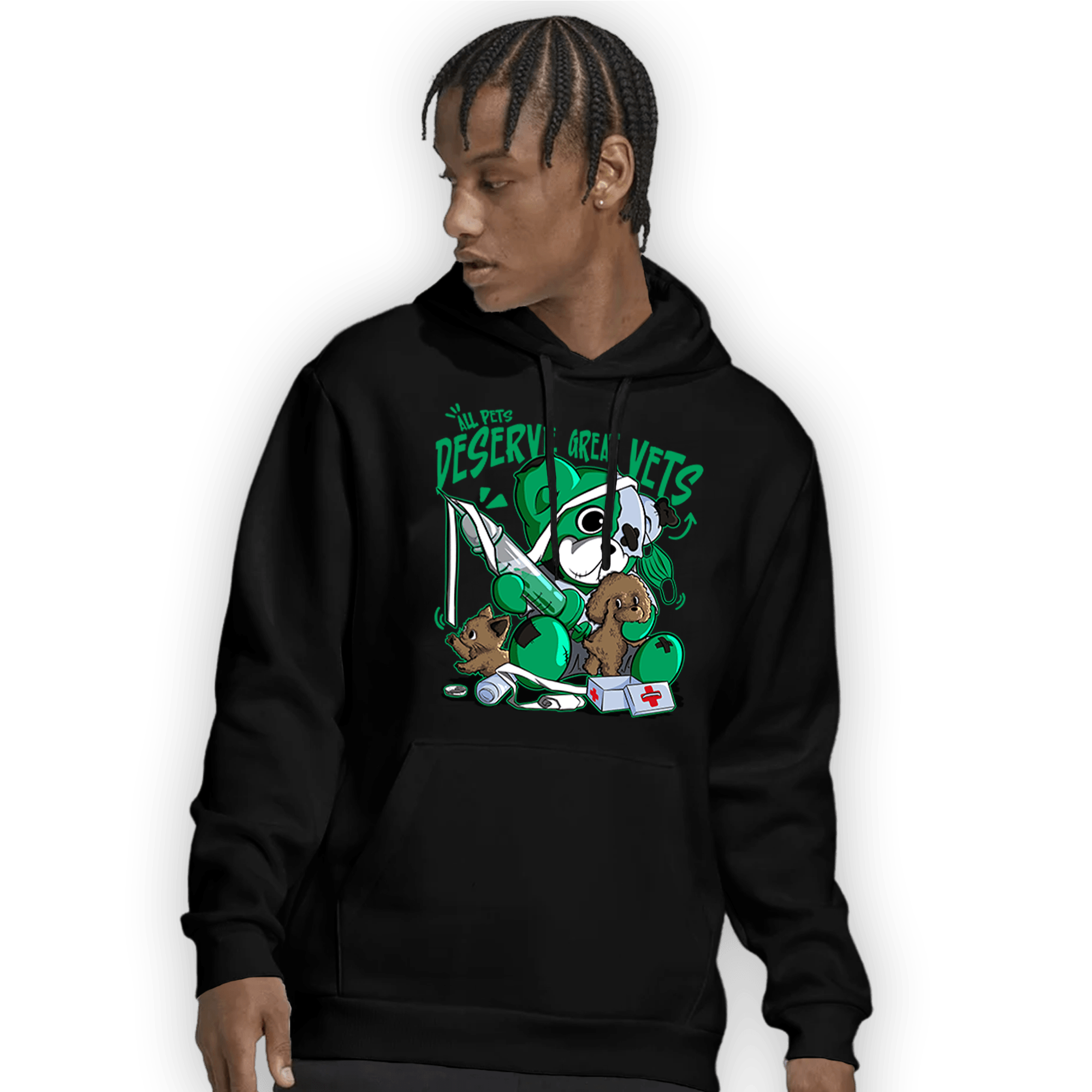 Lucky Green 5s Hoodie Match Veterinary BER - NastyJamz