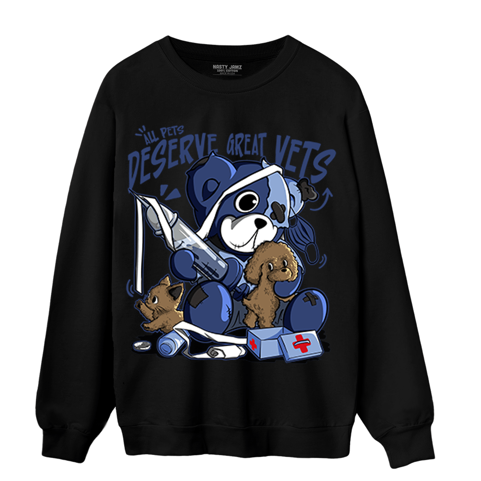Midnight Navy 5s Sweatshirt Match Veterinary BER - NastyJamz