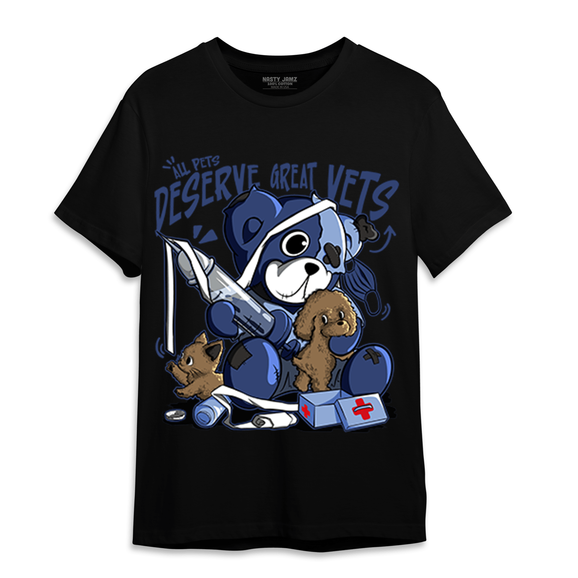 Midnight Navy 5s T Shirt Match Veterinary BER - NastyJamz