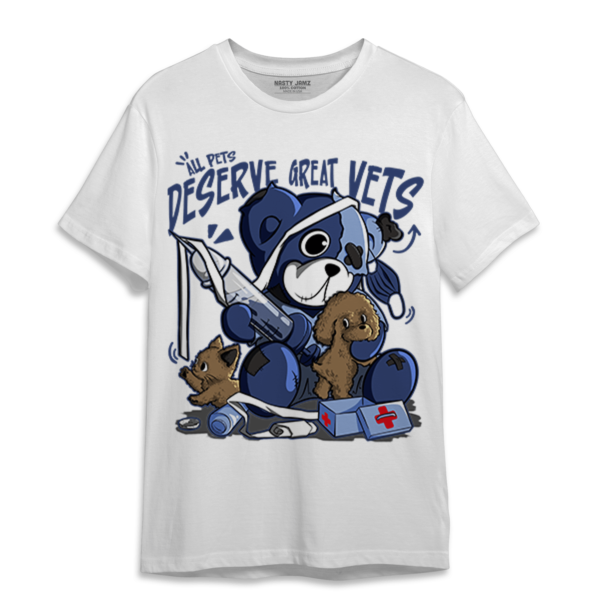 Midnight Navy 5s T Shirt Match Veterinary BER - NastyJamz