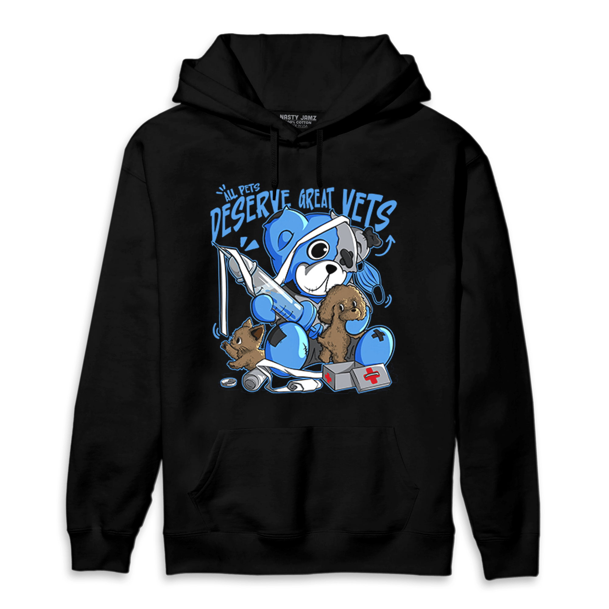University Blue 5s Hoodie Match Veterinary BER - NastyJamz