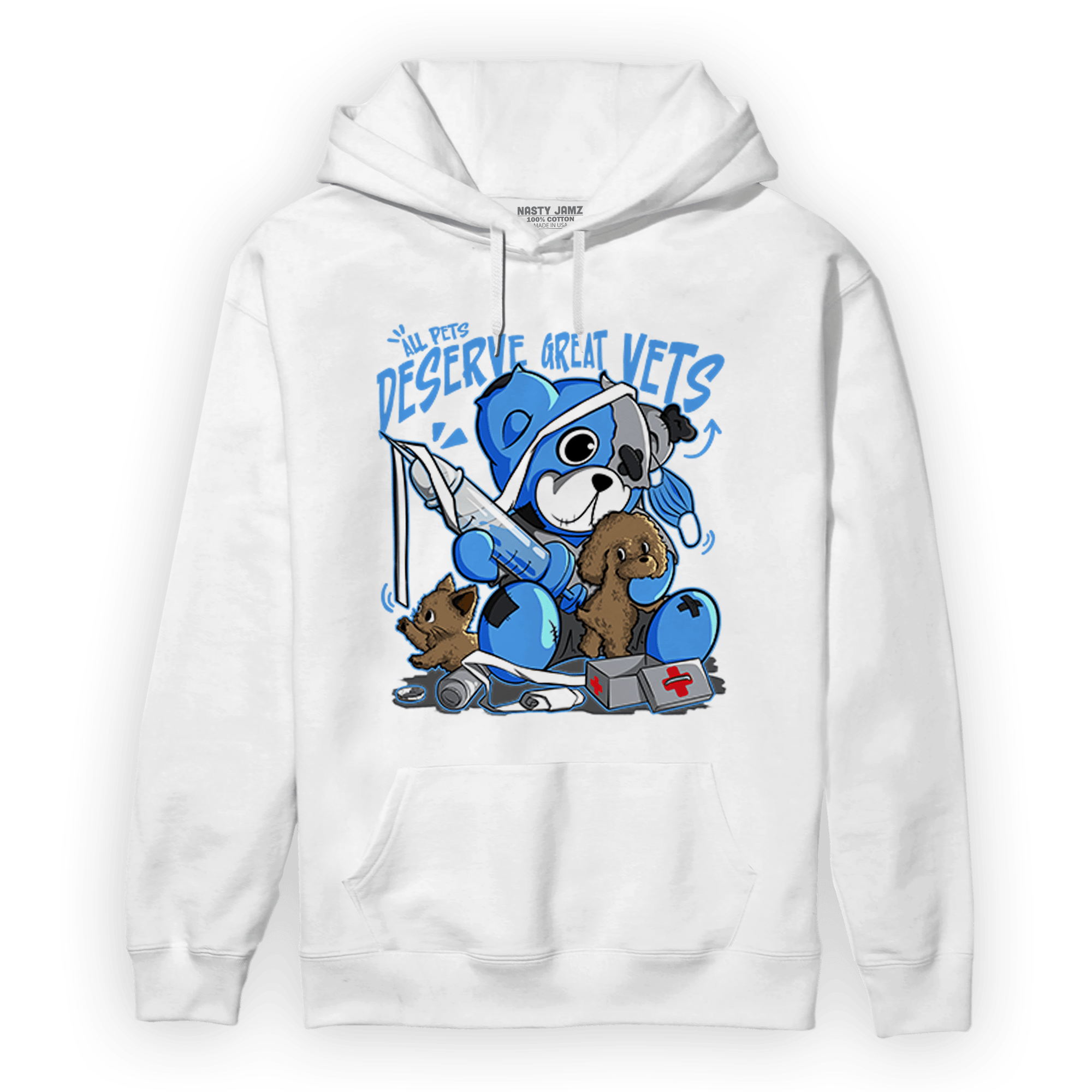 University Blue 5s Hoodie Match Veterinary BER - NastyJamz