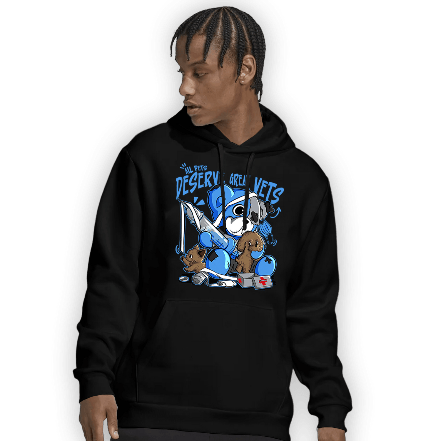 University Blue 5s Hoodie Match Veterinary BER - NastyJamz