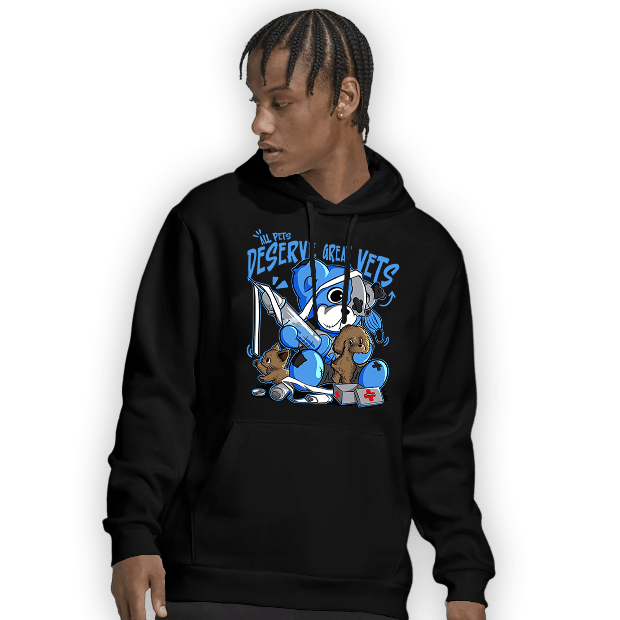 University Blue 5s Hoodie Match Veterinary BER - NastyJamz