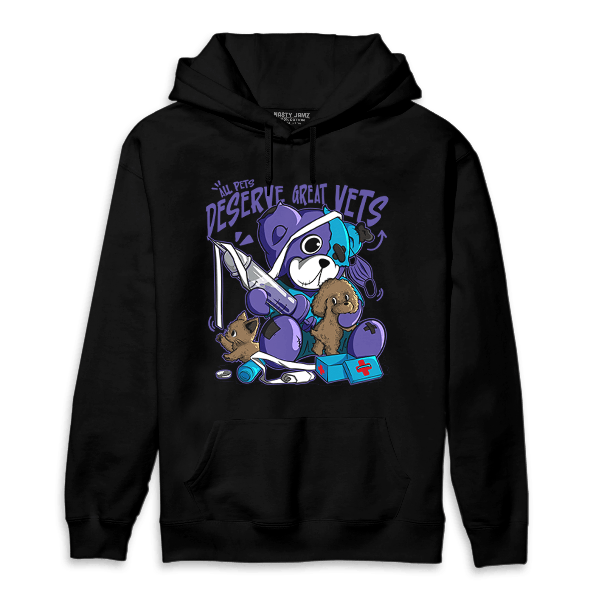 Aqua 6s Hoodie Match Veterinary BER - NastyJamz