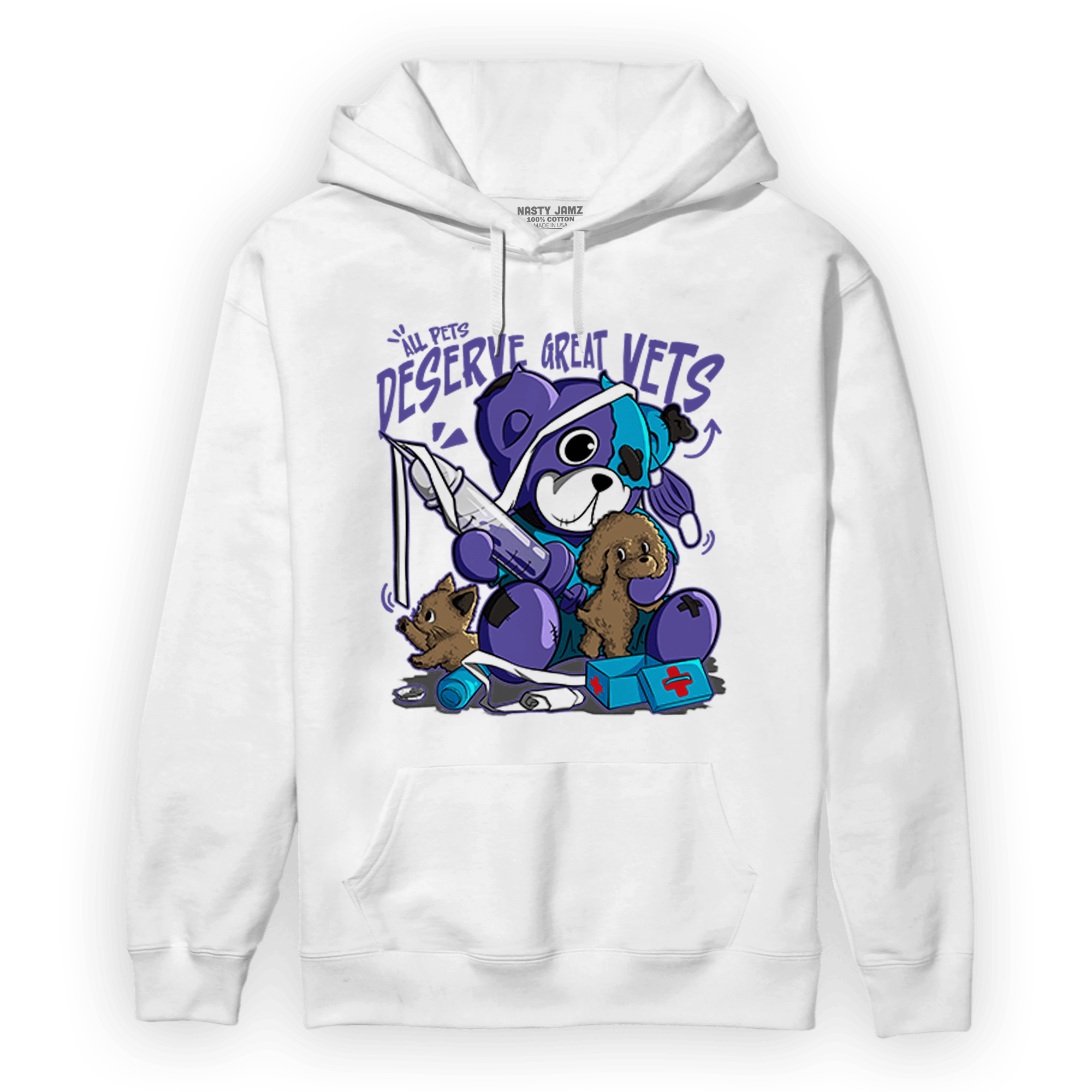 Aqua 6s Hoodie Match Veterinary BER - NastyJamz
