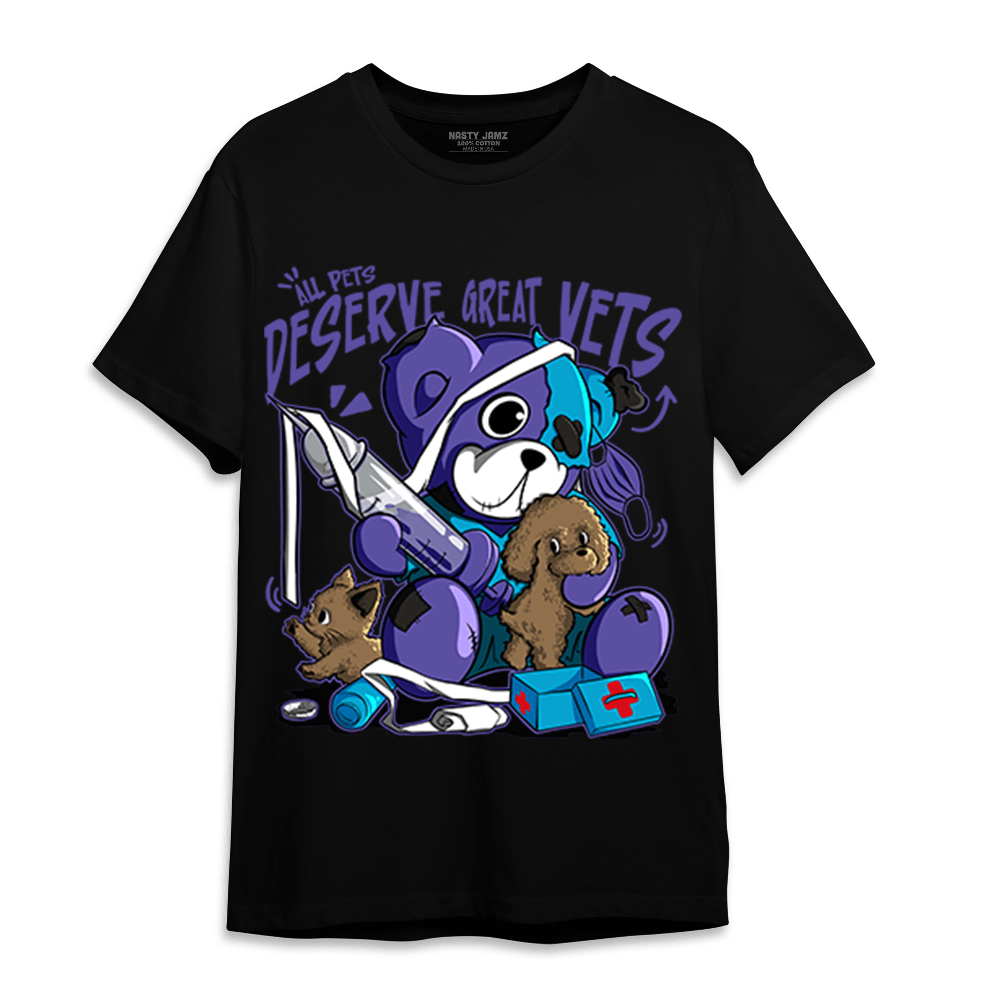 Aqua 6s T Shirt Match Veterinary BER - NastyJamz