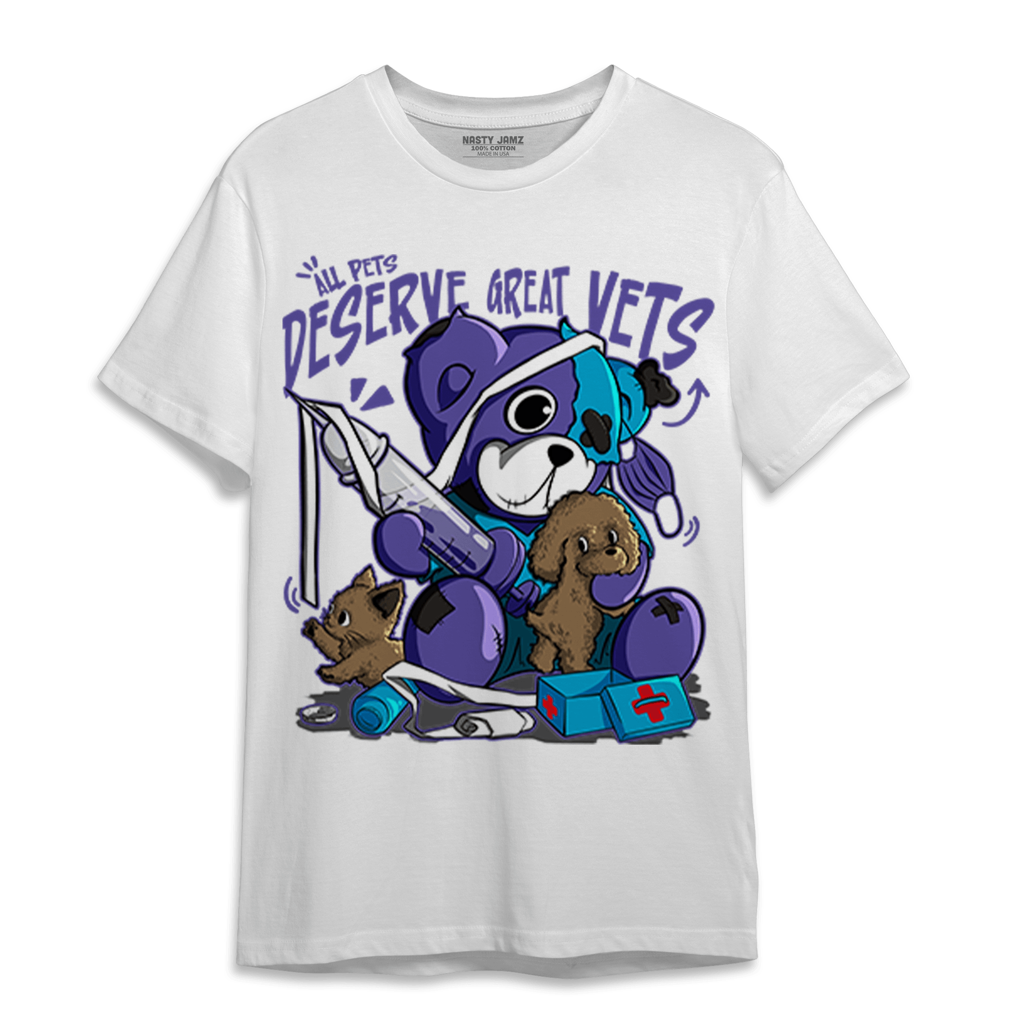 Aqua 6s T Shirt Match Veterinary BER - NastyJamz