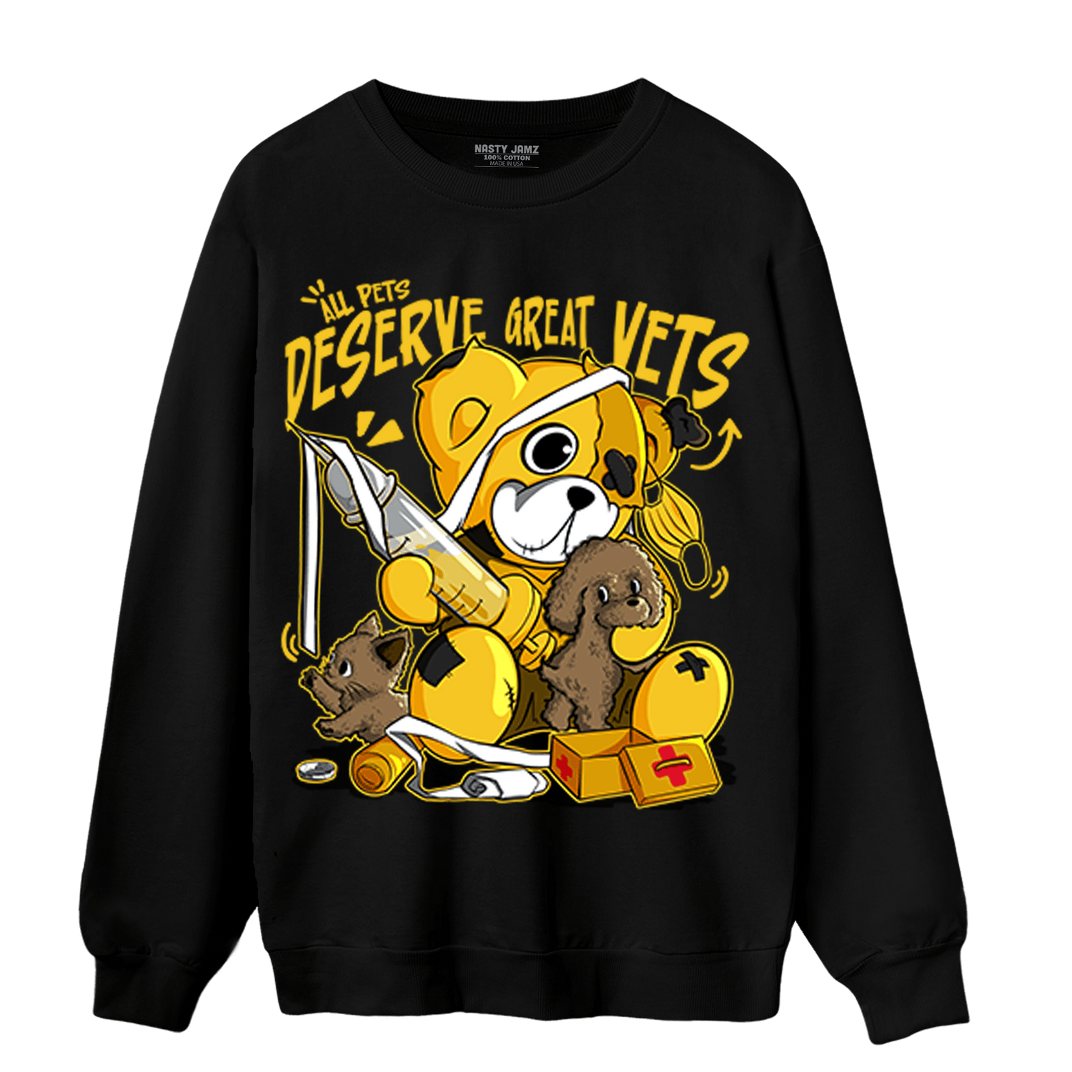 Yellow Ochre 6s Sweatshirt Match Veterinary BER - NastyJamz