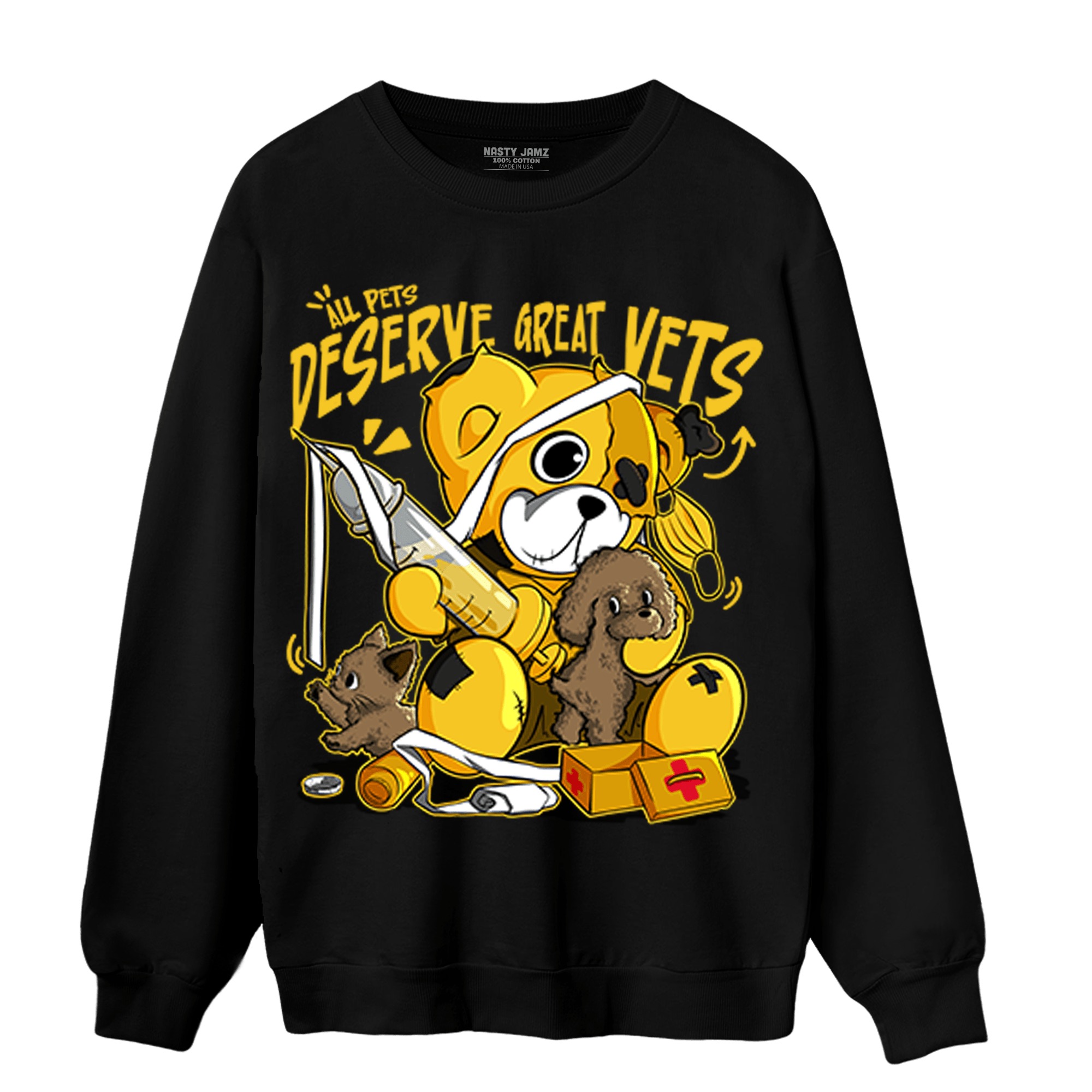 Yellow Ochre 6s Sweatshirt Match Veterinary BER - NastyJamz