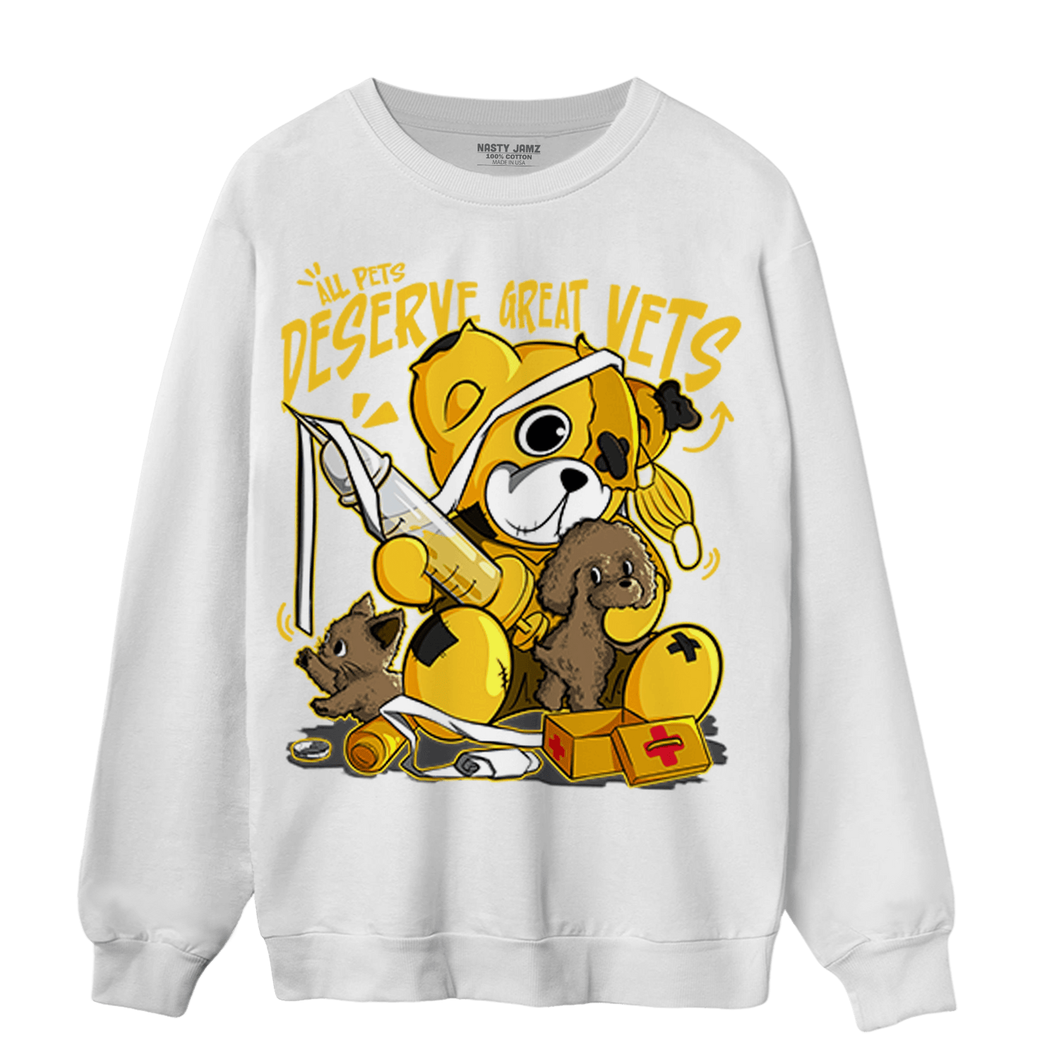 Yellow Ochre 6s Sweatshirt Match Veterinary BER - NastyJamz