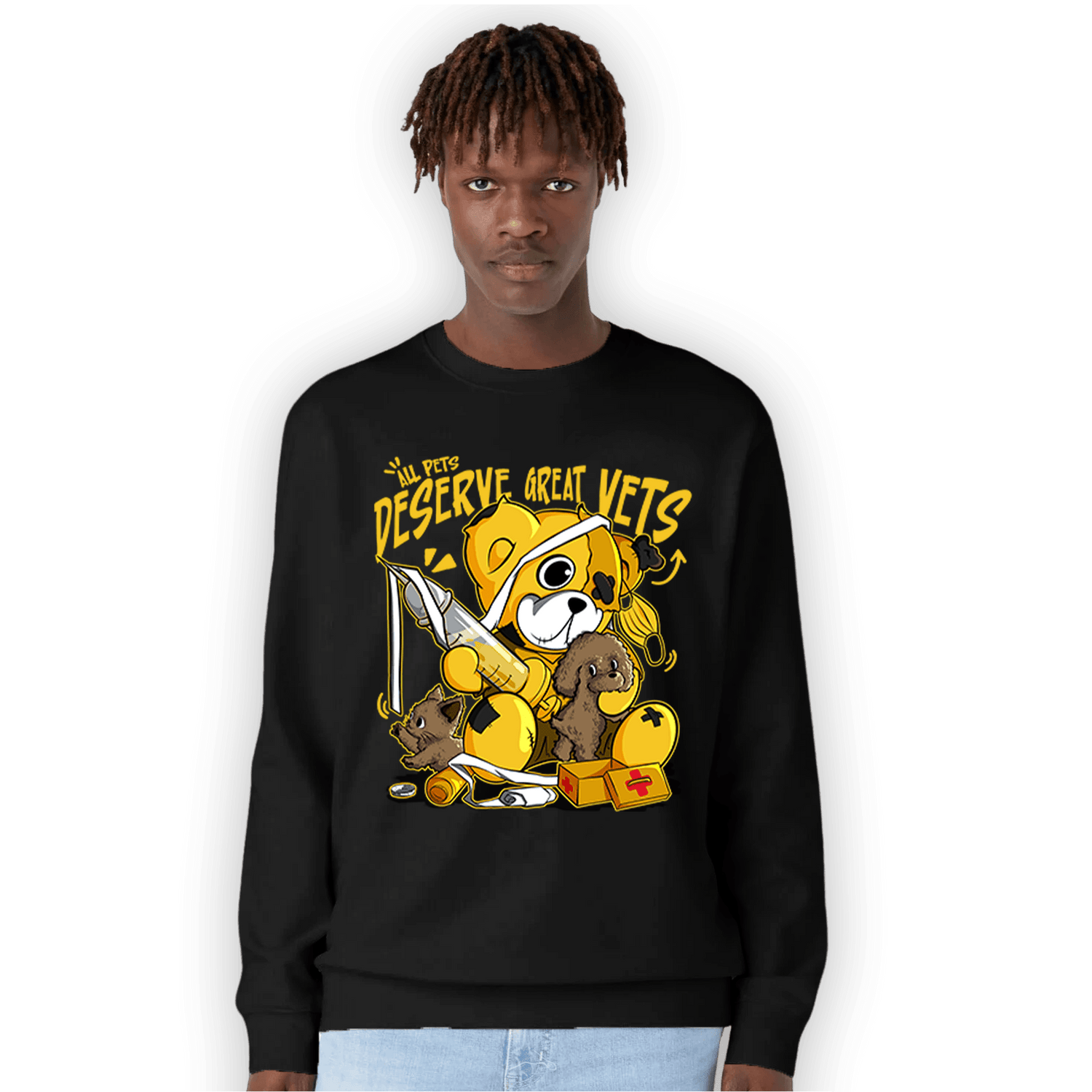 Yellow Ochre 6s Sweatshirt Match Veterinary BER - NastyJamz