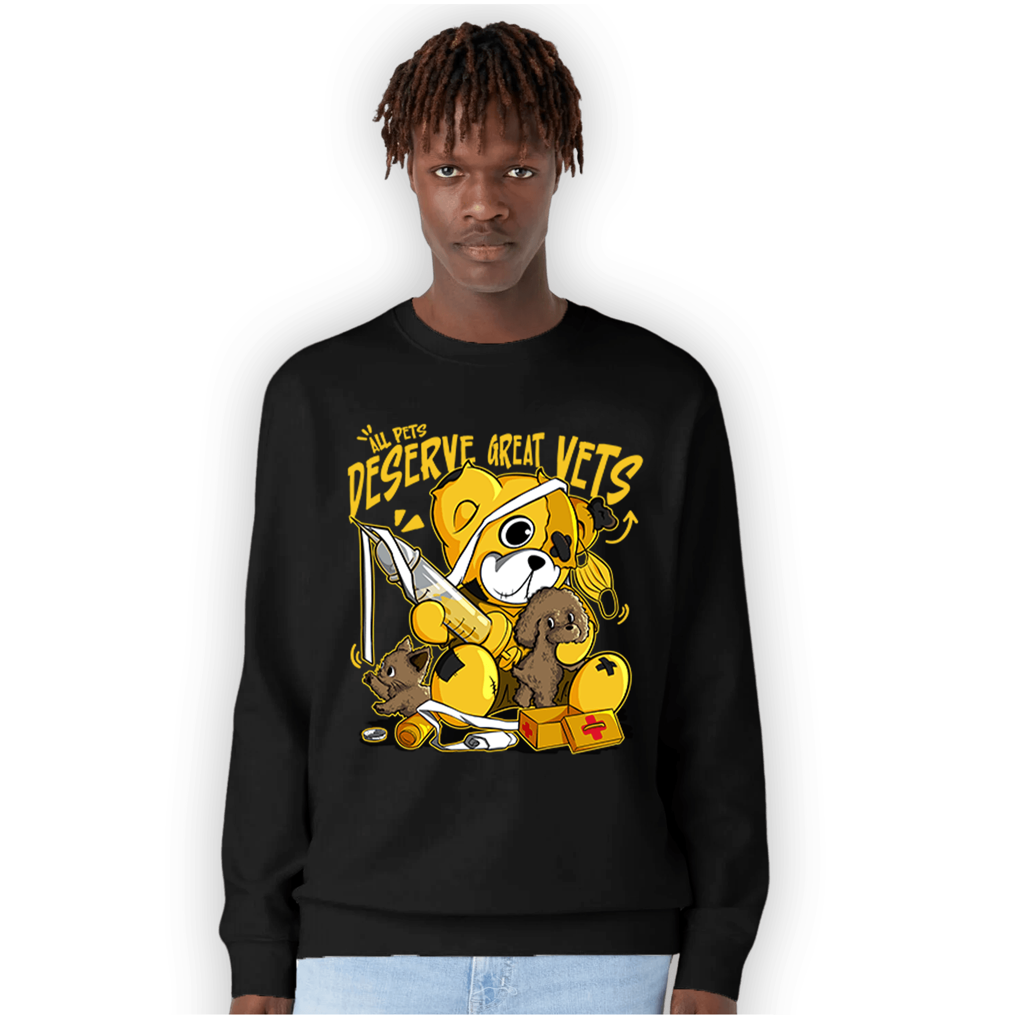 Yellow Ochre 6s Sweatshirt Match Veterinary BER - NastyJamz
