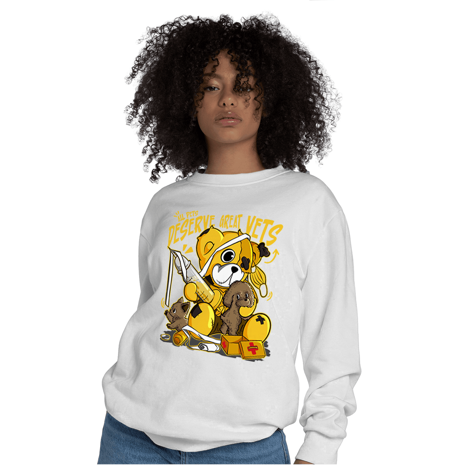 Yellow Ochre 6s Sweatshirt Match Veterinary BER - NastyJamz