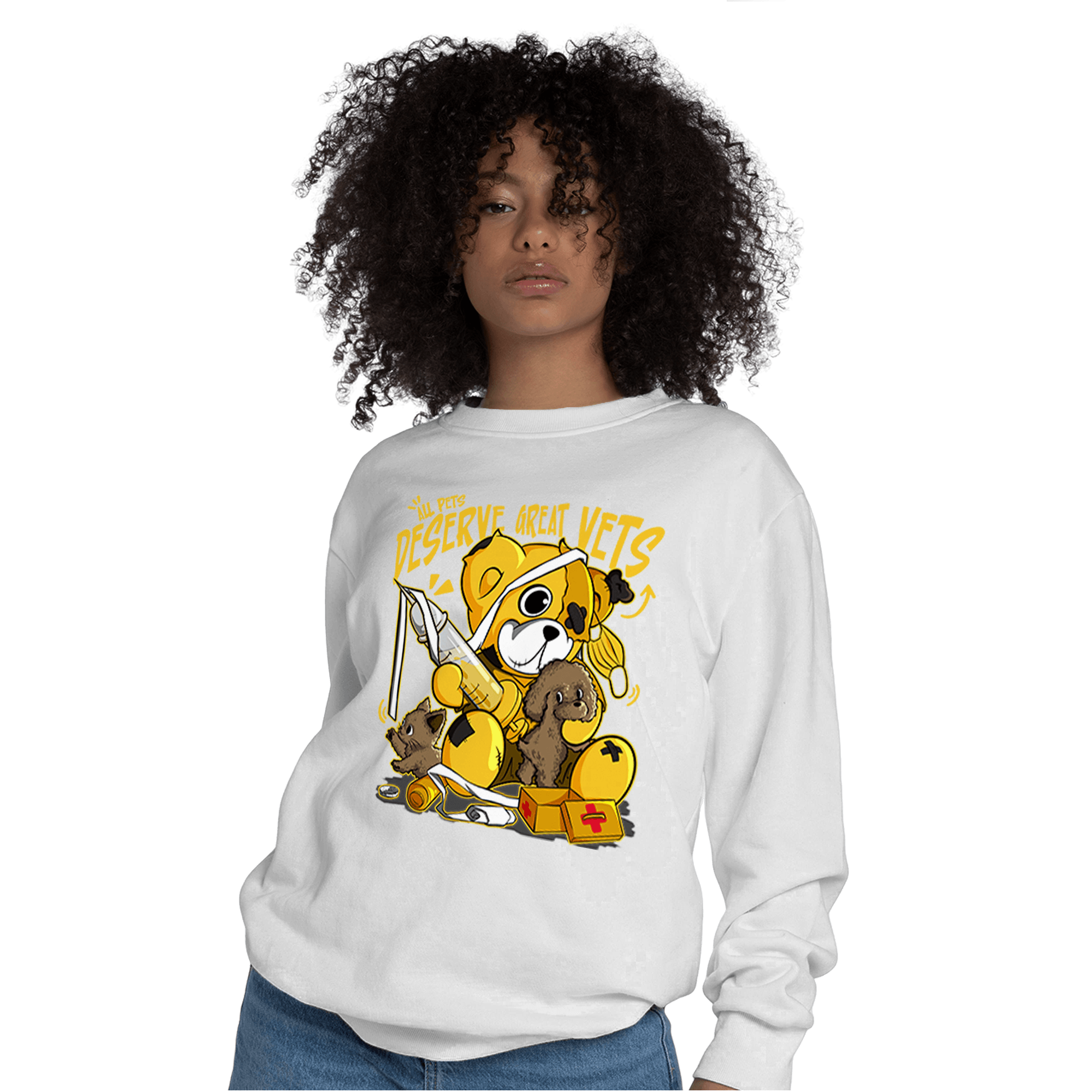 Yellow Ochre 6s Sweatshirt Match Veterinary BER - NastyJamz