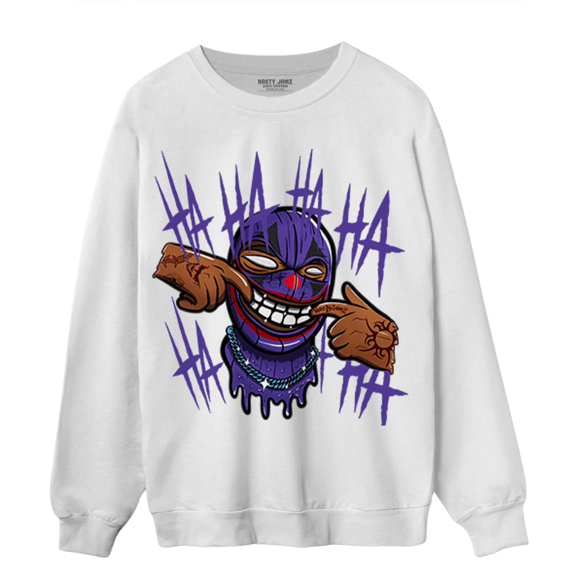 Field Purple 12s Sweatshirt Match We Are All Clowns - NastyJamz