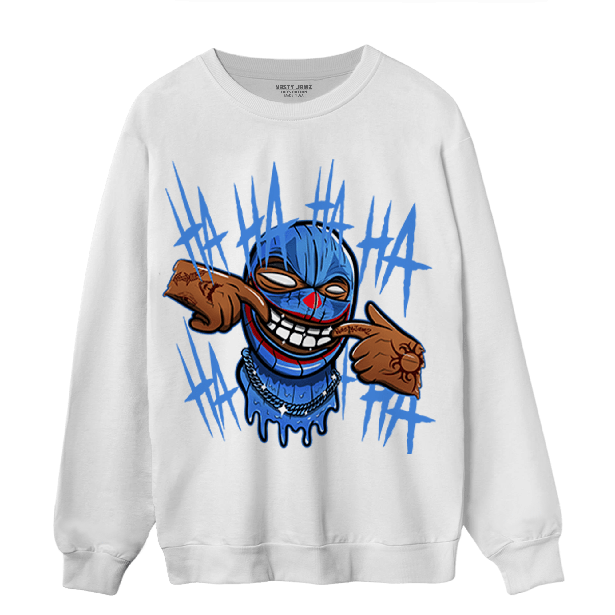 University Blue Toe 1s Sweatshirt Match We Are All Clowns - NastyJamz