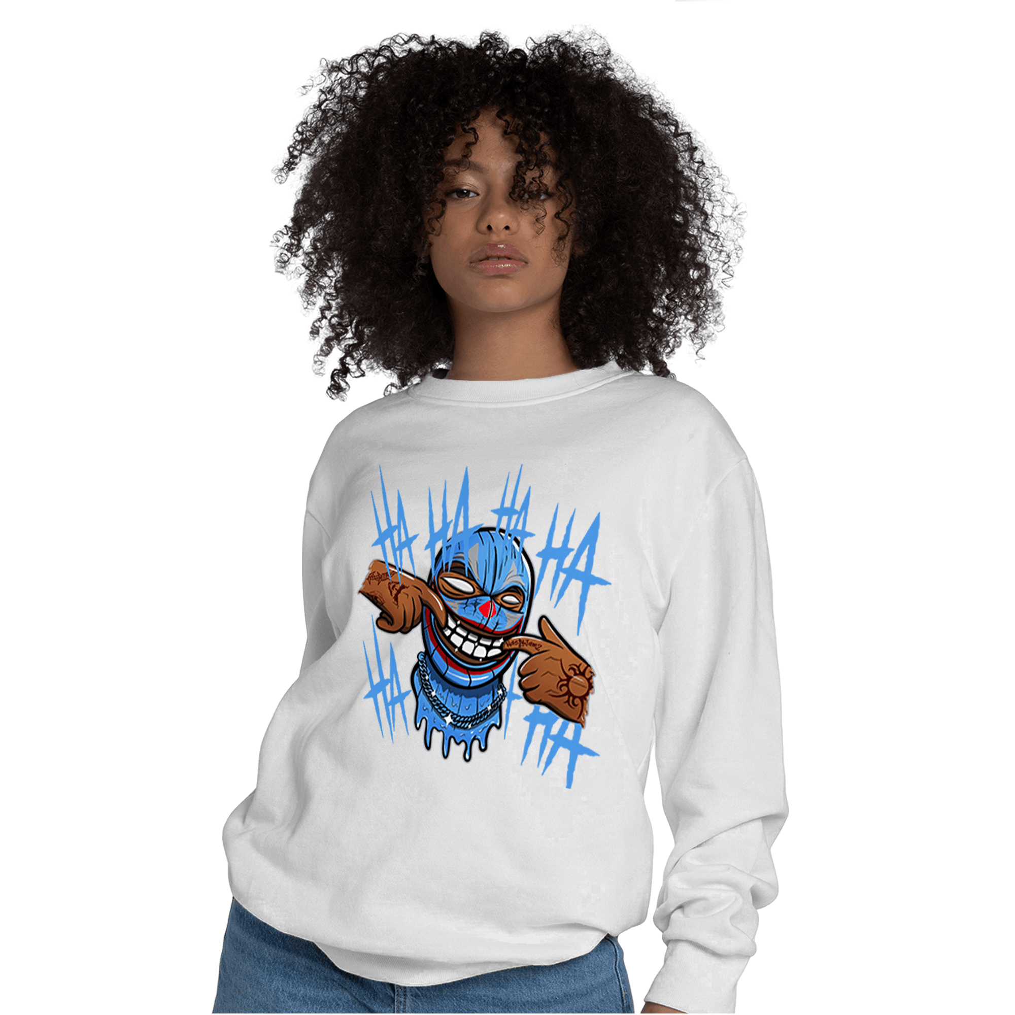 University Blue 5s Sweatshirt Match We Are All Clowns - NastyJamz