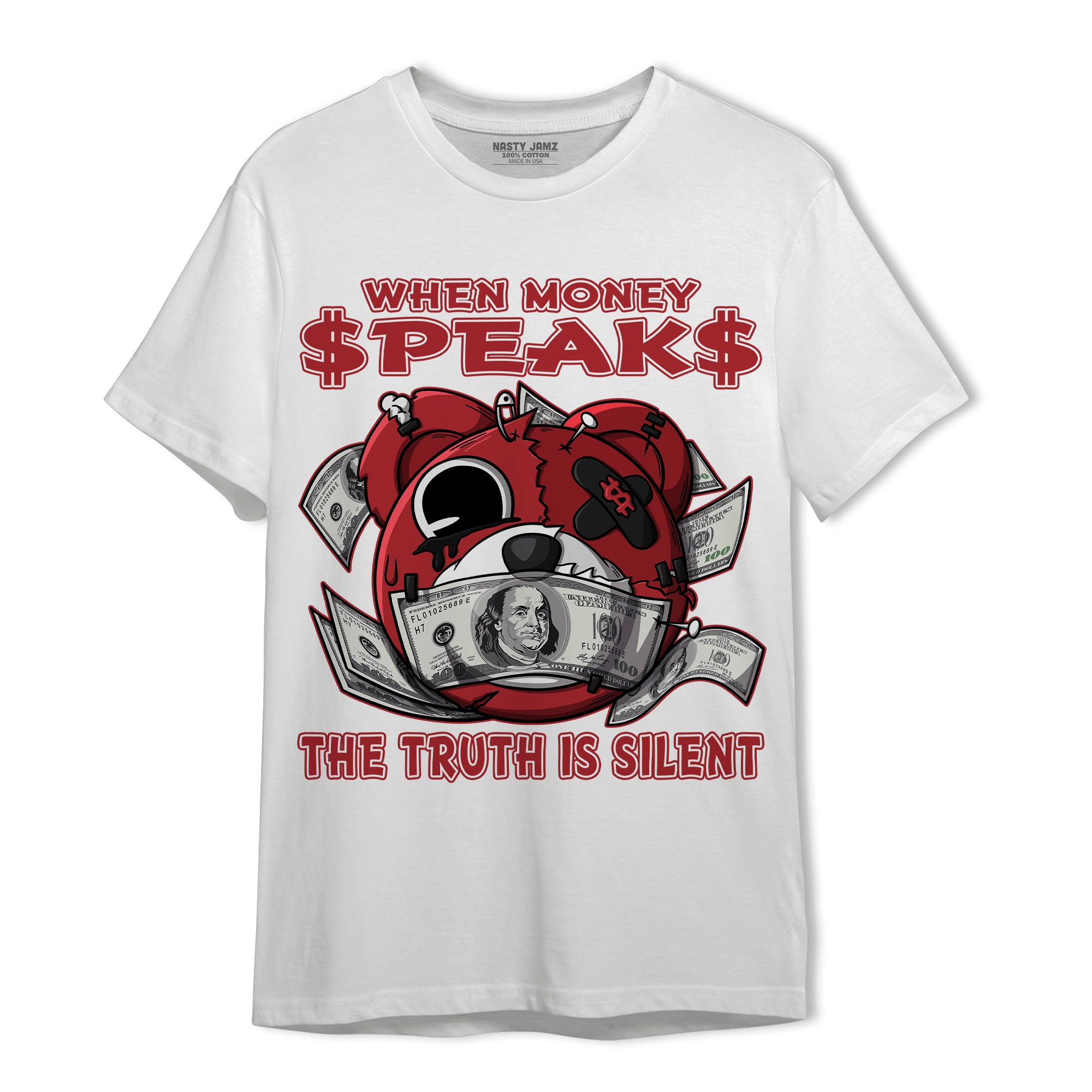 Cherry 12s T Shirt Match When Money Speaks Ber - NastyJamz
