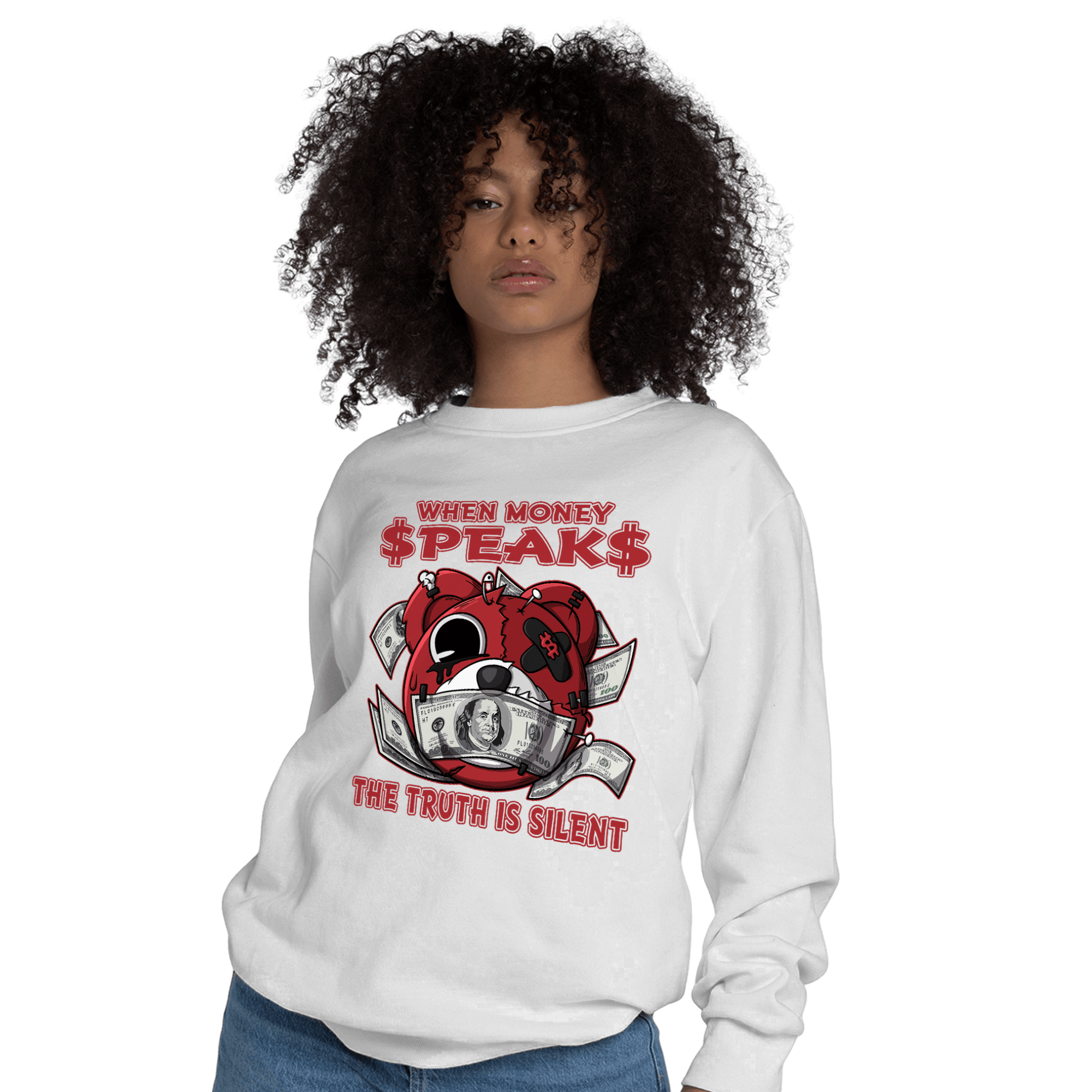 Cherry 12s Sweatshirt Match When Money Speaks Ber - NastyJamz