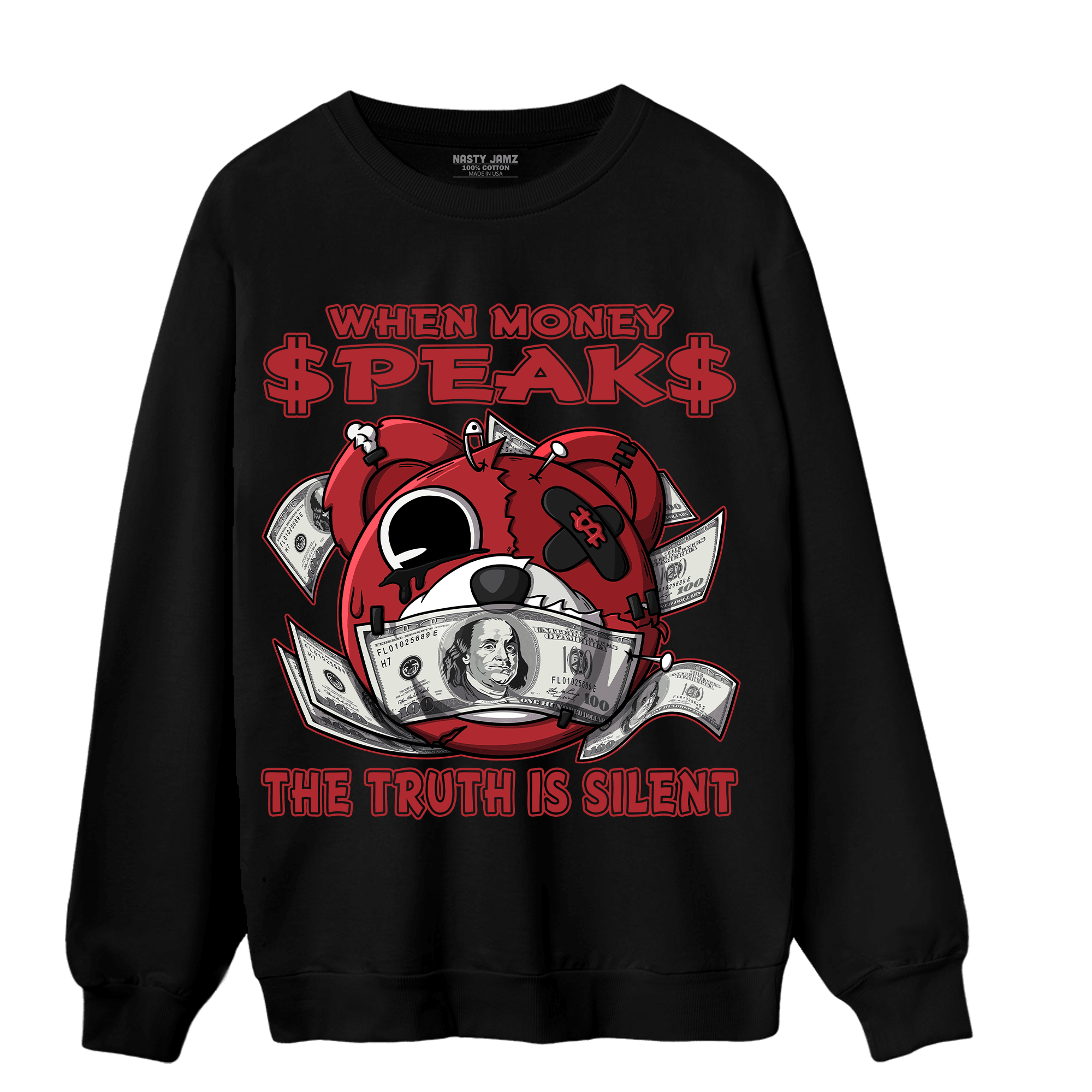 Cherry 12s Sweatshirt Match When Money Speaks Ber - NastyJamz