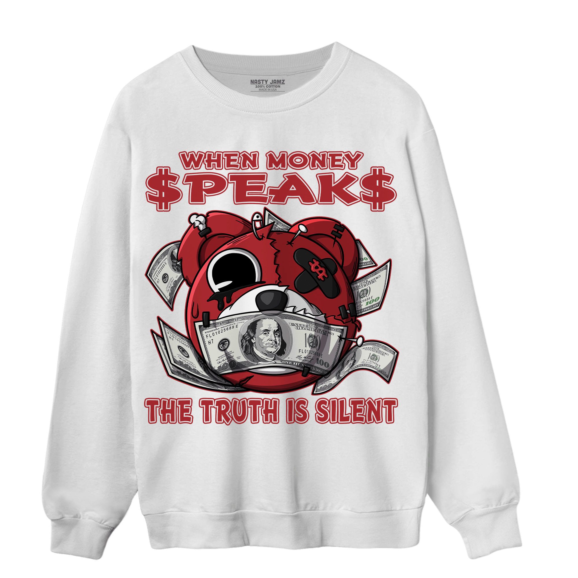 Cherry 12s Sweatshirt Match When Money Speaks Ber - NastyJamz