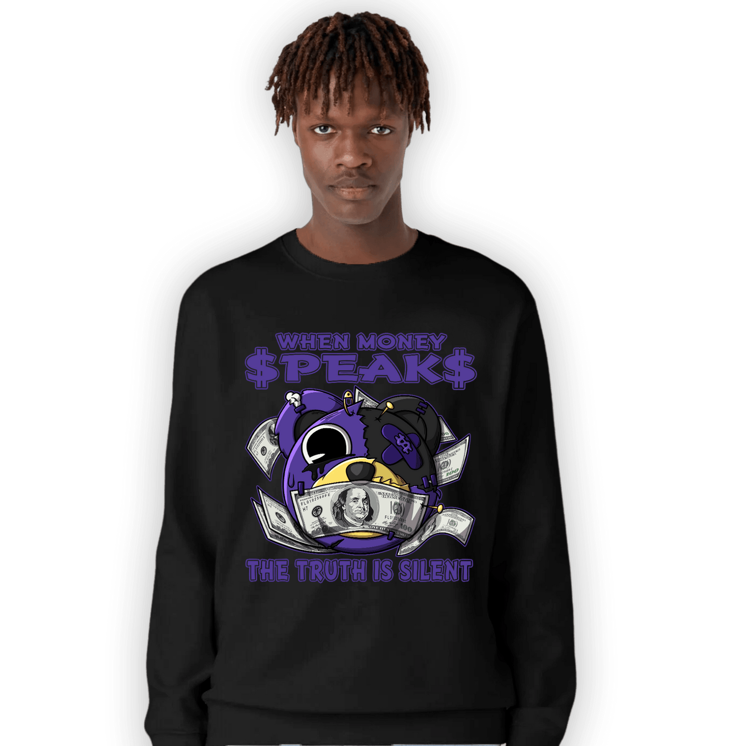Field Purple 12s Sweatshirt Match When Money Speaks Ber - NastyJamz