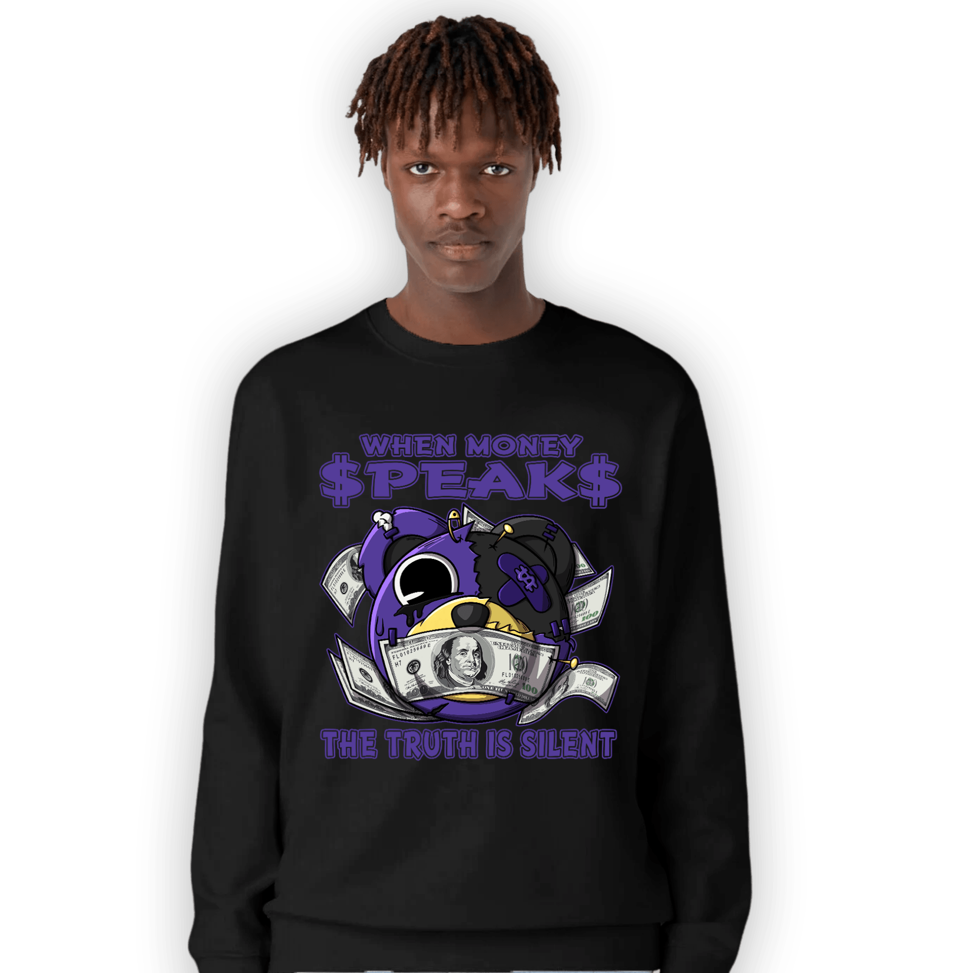 Field Purple 12s Sweatshirt Match When Money Speaks Ber - NastyJamz