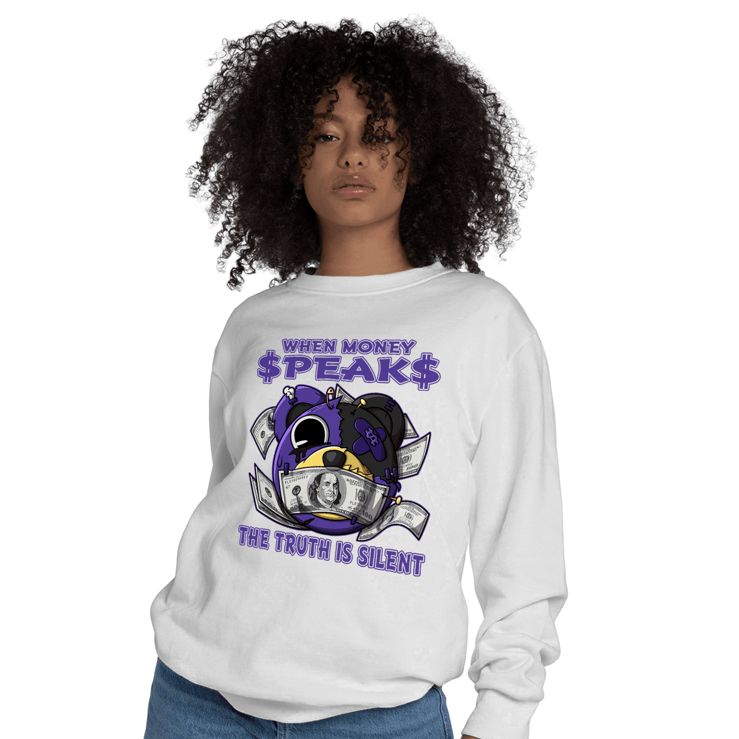 Field Purple 12s Sweatshirt Match When Money Speaks Ber - NastyJamz