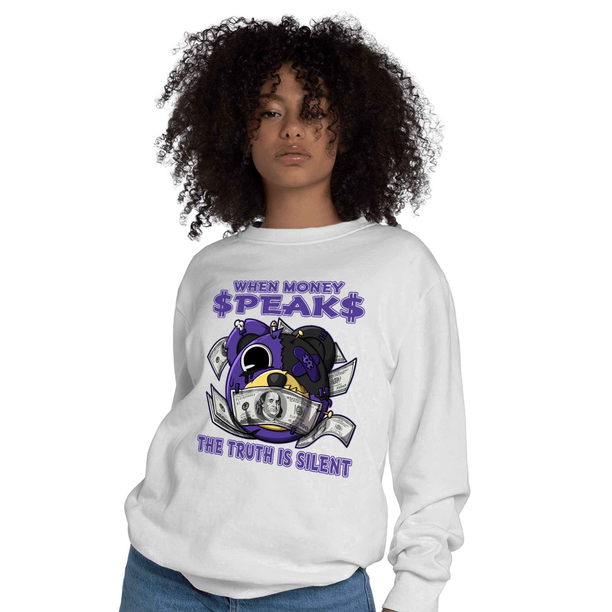 Field Purple 12s Sweatshirt Match When Money Speaks Ber - NastyJamz