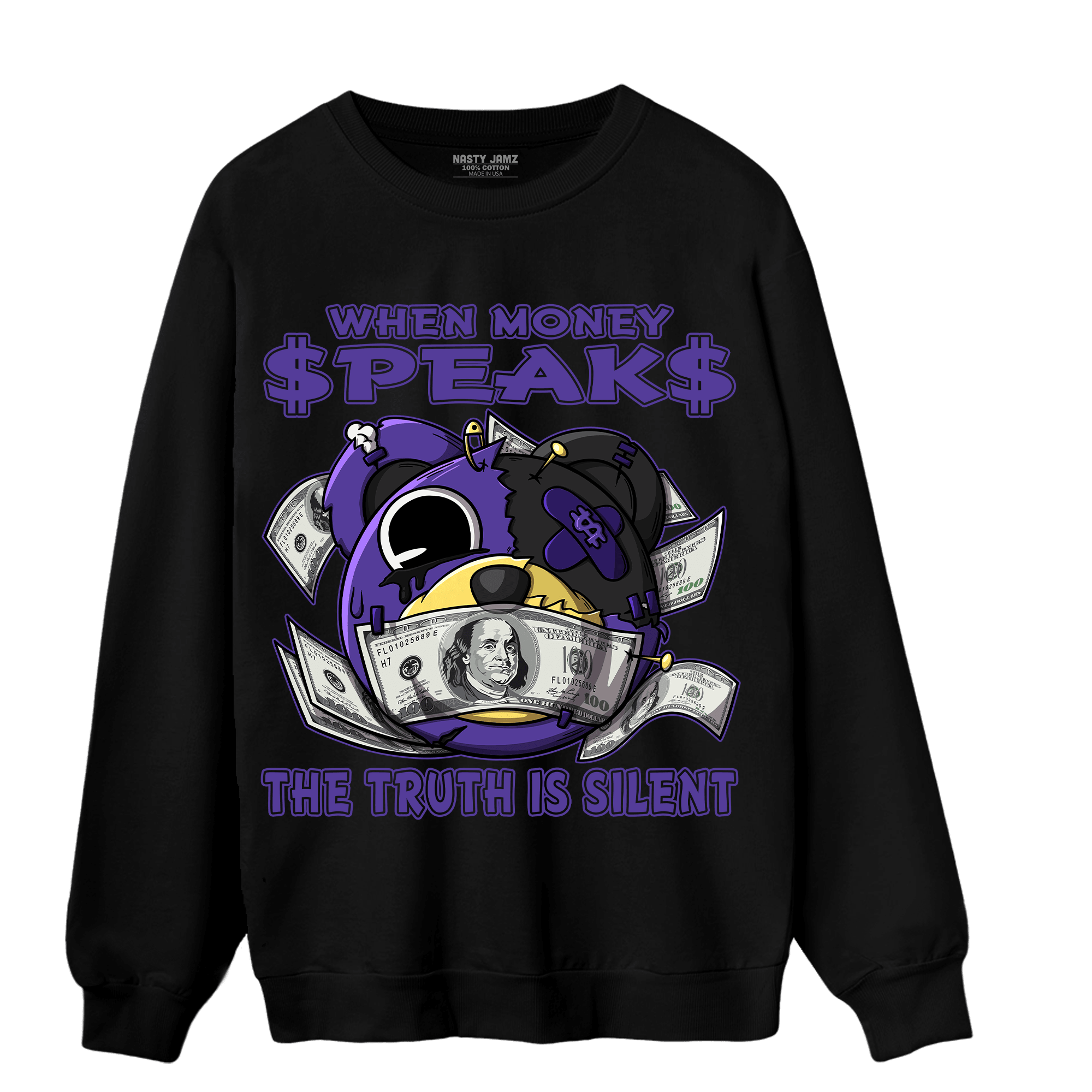 Field Purple 12s Sweatshirt Match When Money Speaks Ber - NastyJamz