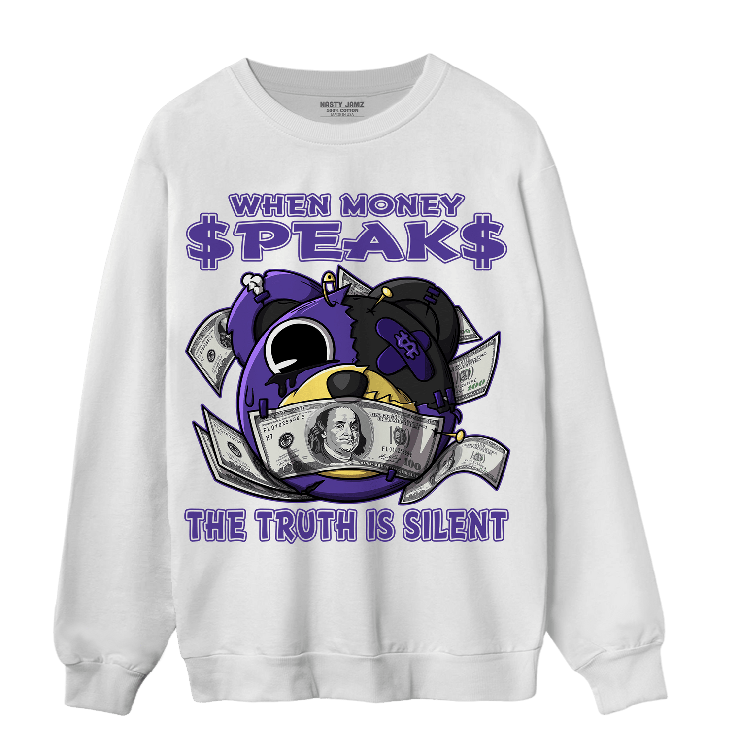 Field Purple 12s Sweatshirt Match When Money Speaks Ber - NastyJamz