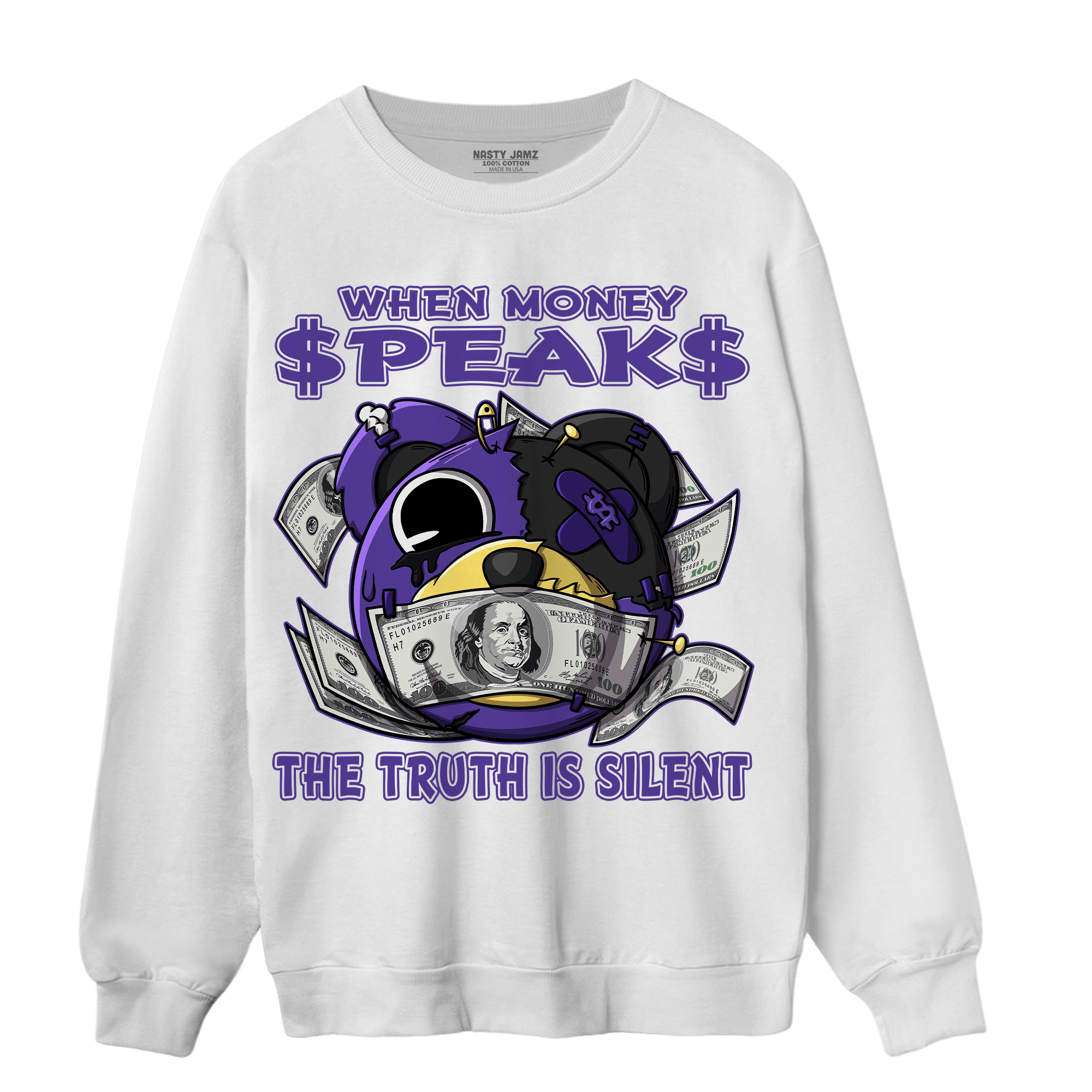 Field Purple 12s Sweatshirt Match When Money Speaks Ber - NastyJamz