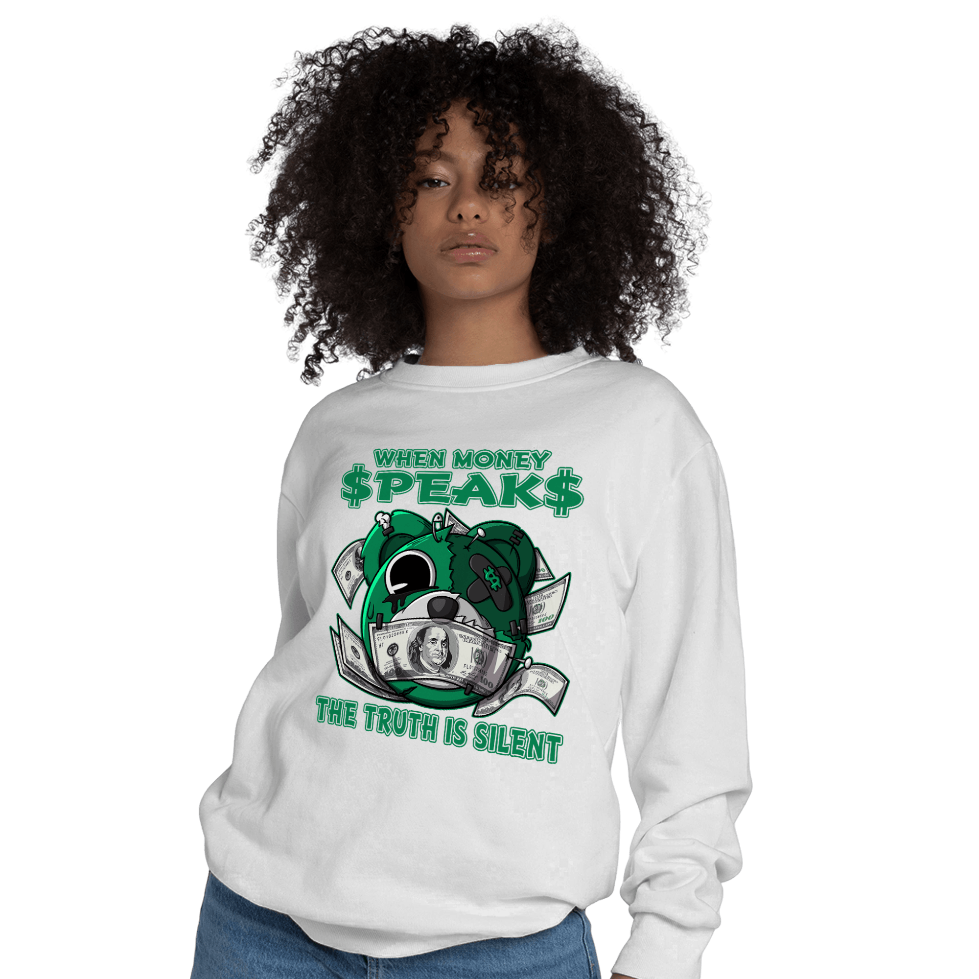 Celtic Lucky Green 1s Sweatshirt Match When Money Speaks Ber - NastyJamz