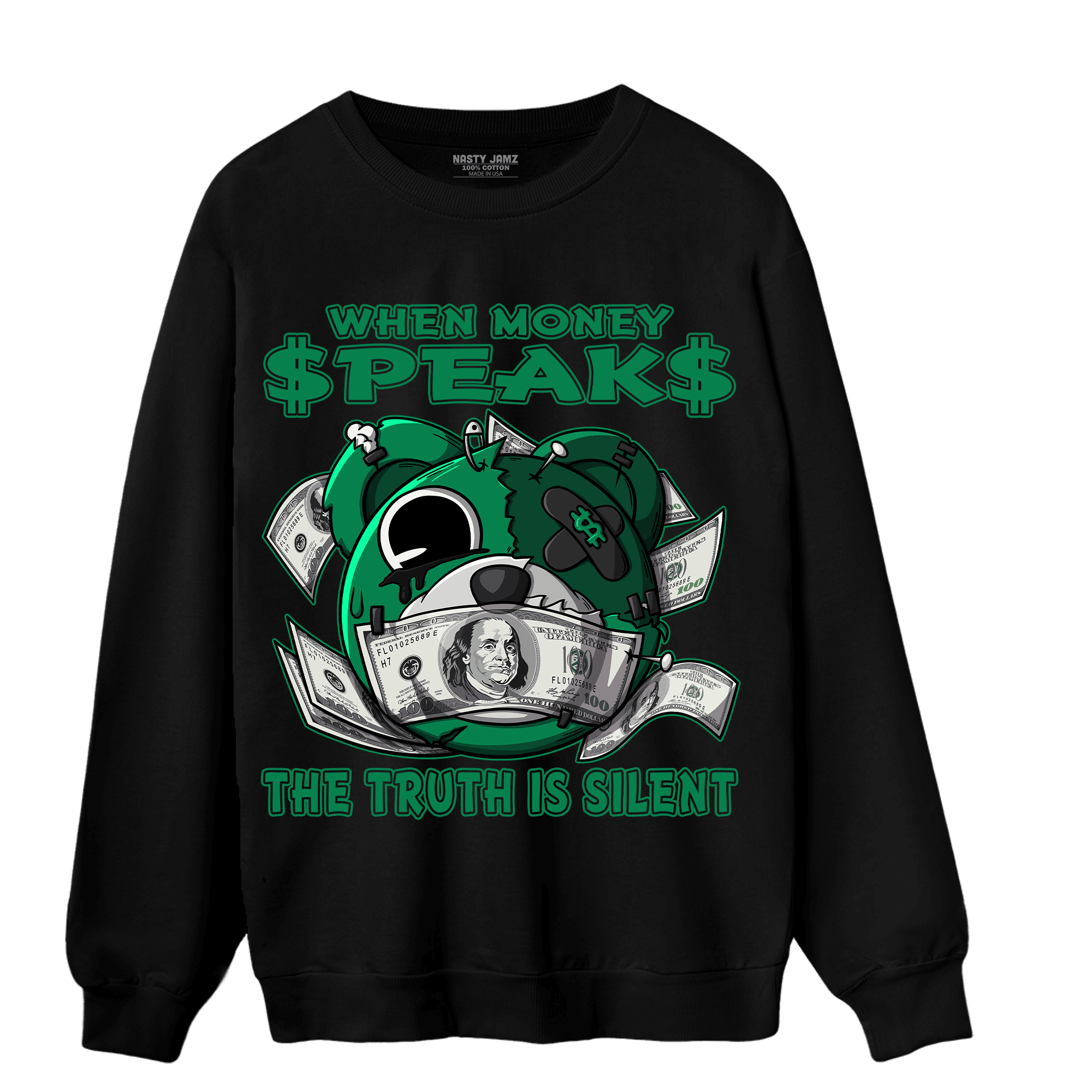 Celtic Lucky Green 1s Sweatshirt Match When Money Speaks Ber - NastyJamz