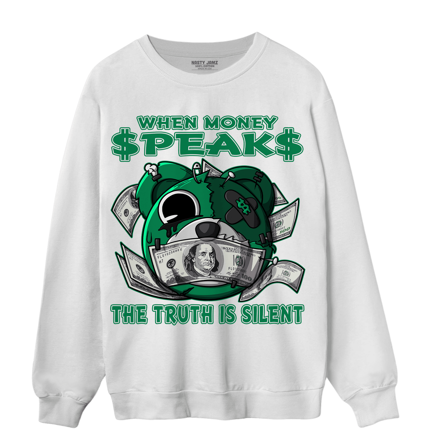 Celtic Lucky Green 1s Sweatshirt Match When Money Speaks Ber - NastyJamz