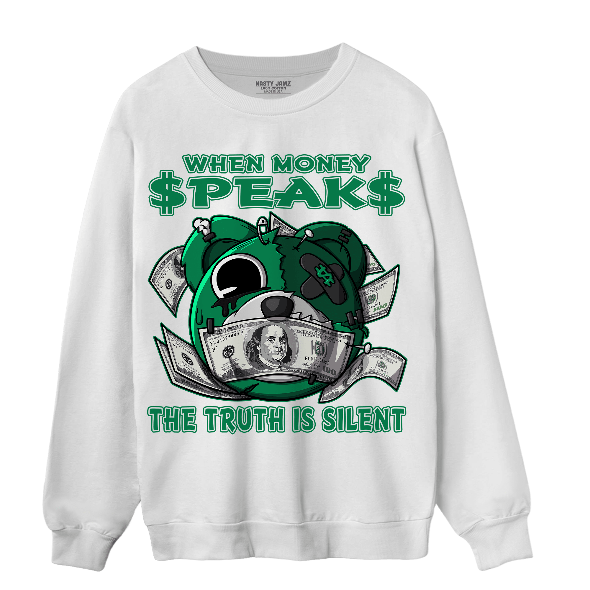 Celtic Lucky Green 1s Sweatshirt Match When Money Speaks Ber - NastyJamz