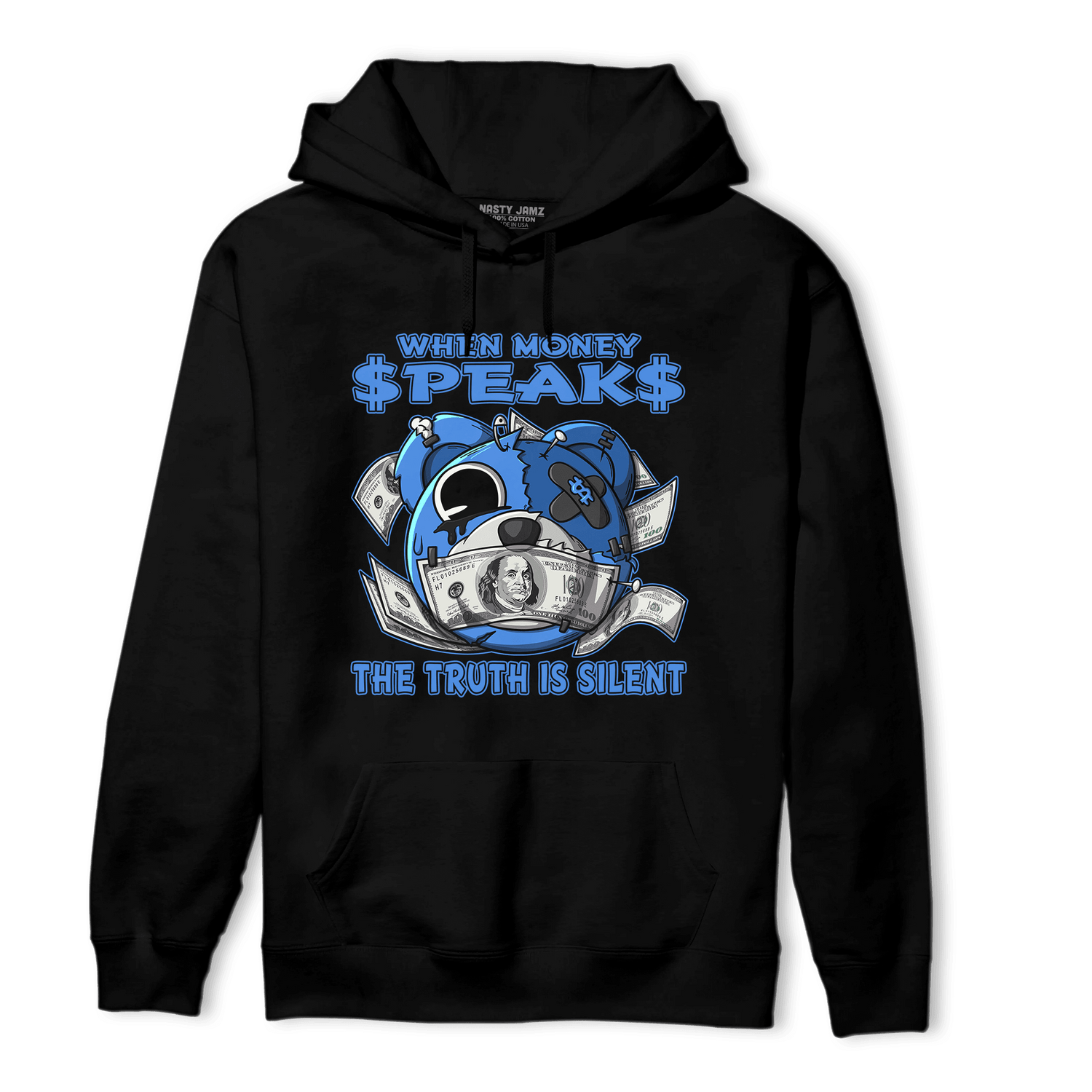 University Blue Toe 1s Hoodie Match When Money Speaks Ber - NastyJamz