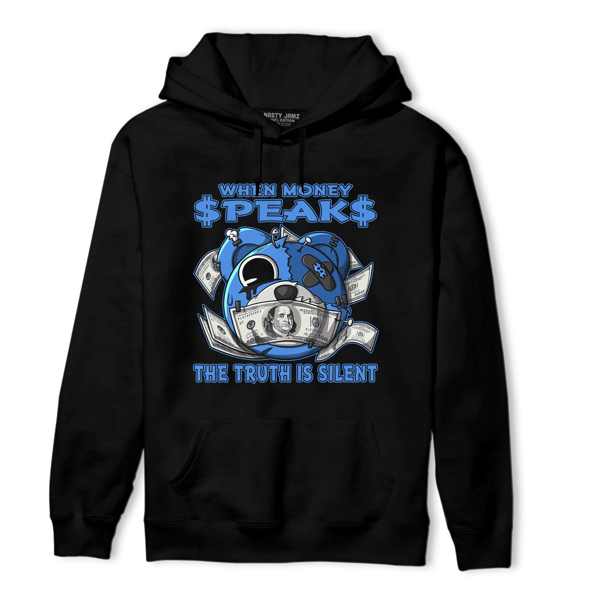 University Blue Toe 1s Hoodie Match When Money Speaks Ber - NastyJamz