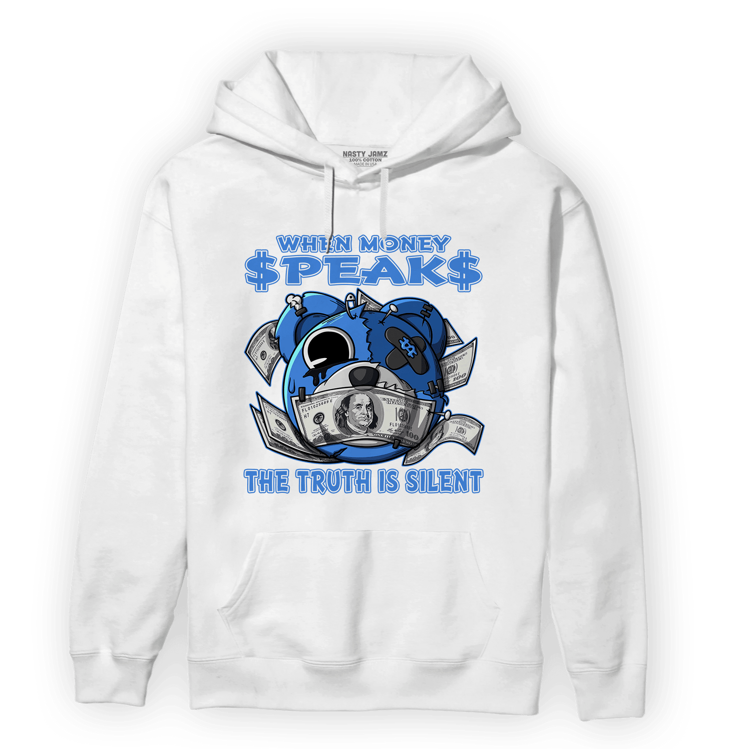 University Blue Toe 1s Hoodie Match When Money Speaks Ber - NastyJamz