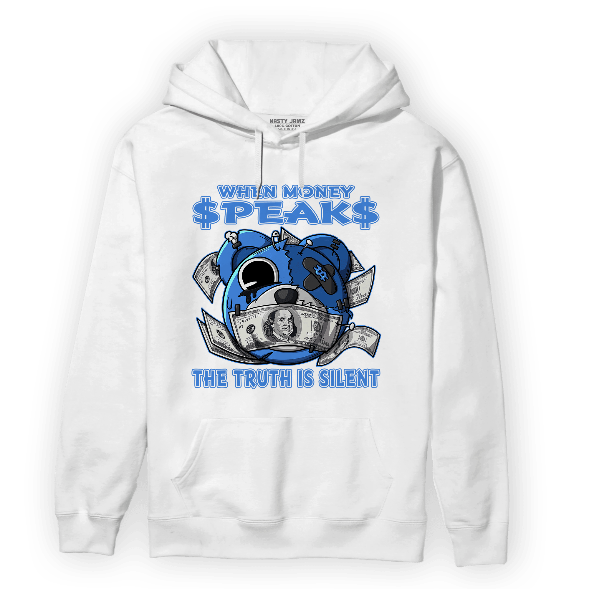 University Blue Toe 1s Hoodie Match When Money Speaks Ber - NastyJamz
