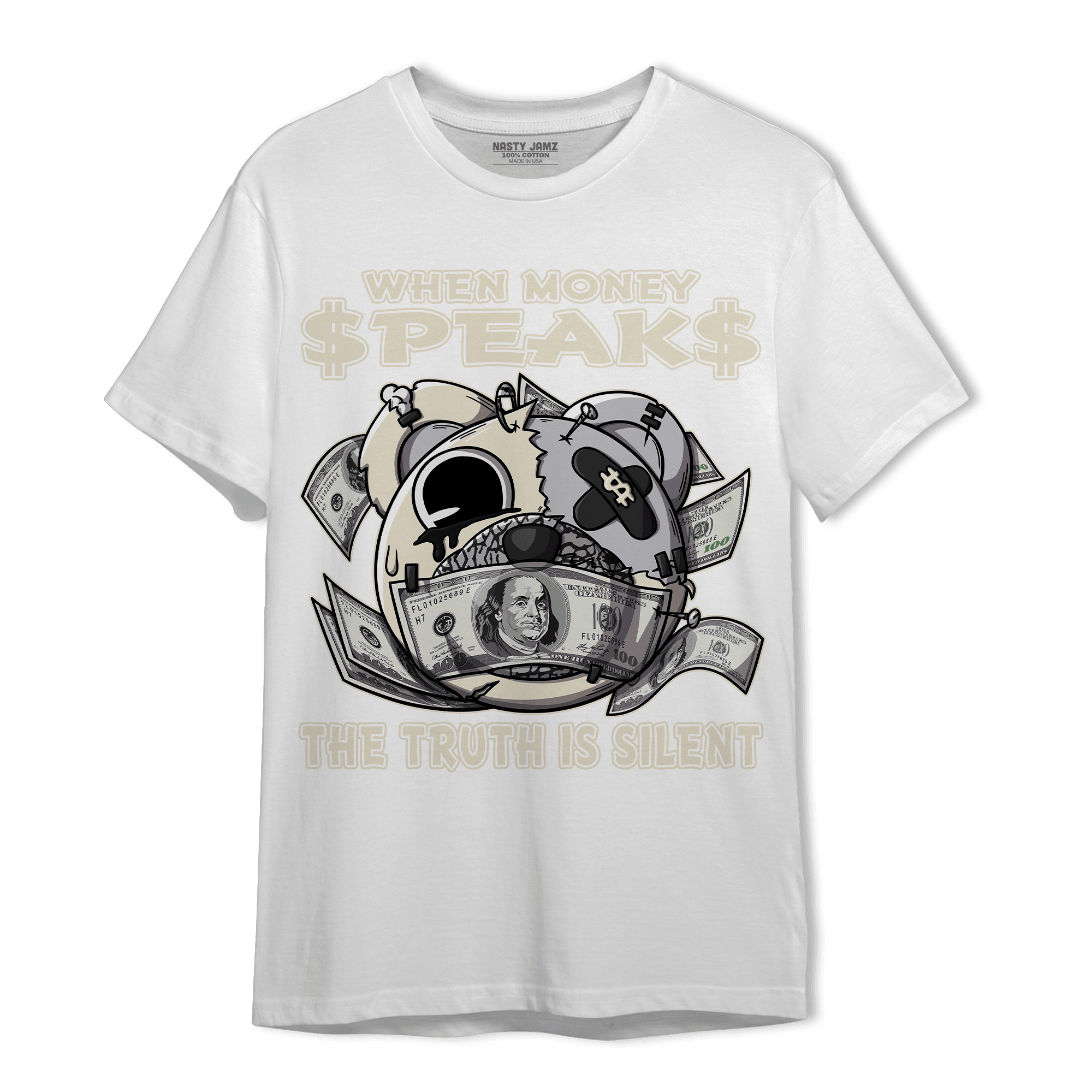 Off Noir 3s T Shirt Match When Money Speaks Ber - NastyJamz