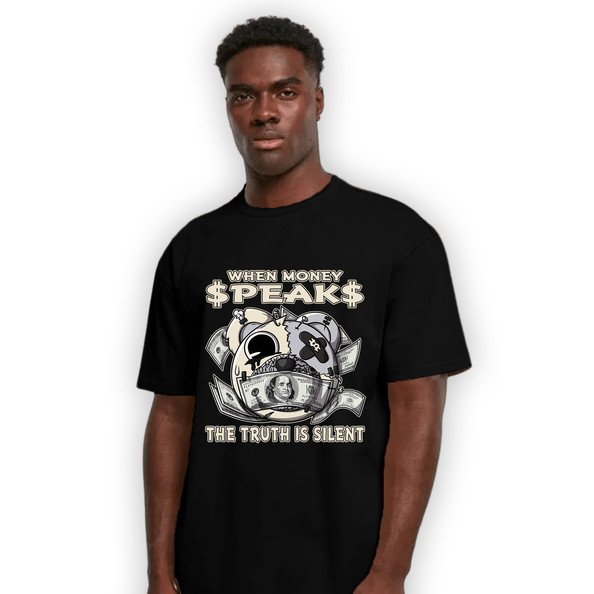 Off Noir 3s T Shirt Match When Money Speaks Ber - NastyJamz