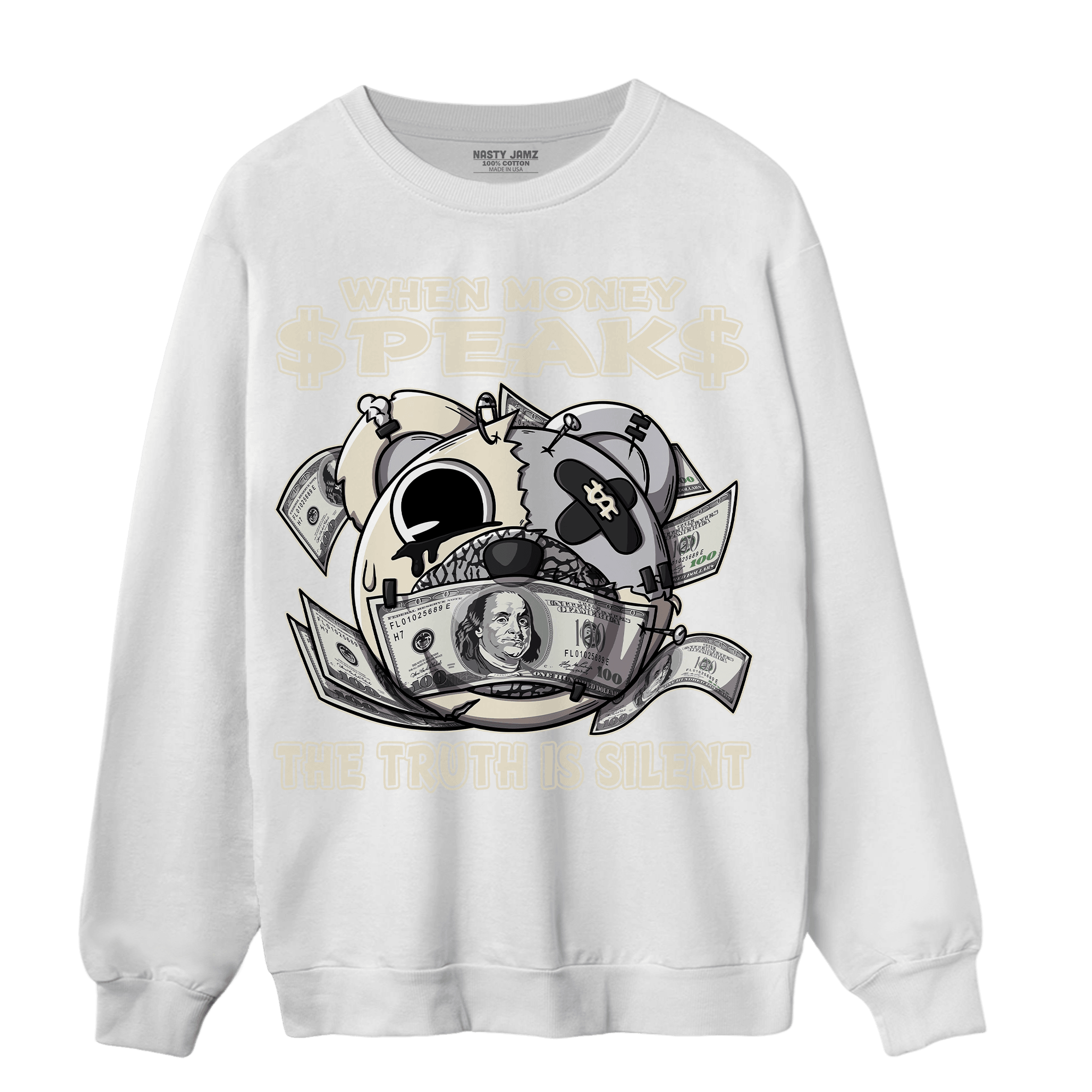 Off Noir 3s Sweatshirt Match When Money Speaks Ber - NastyJamz