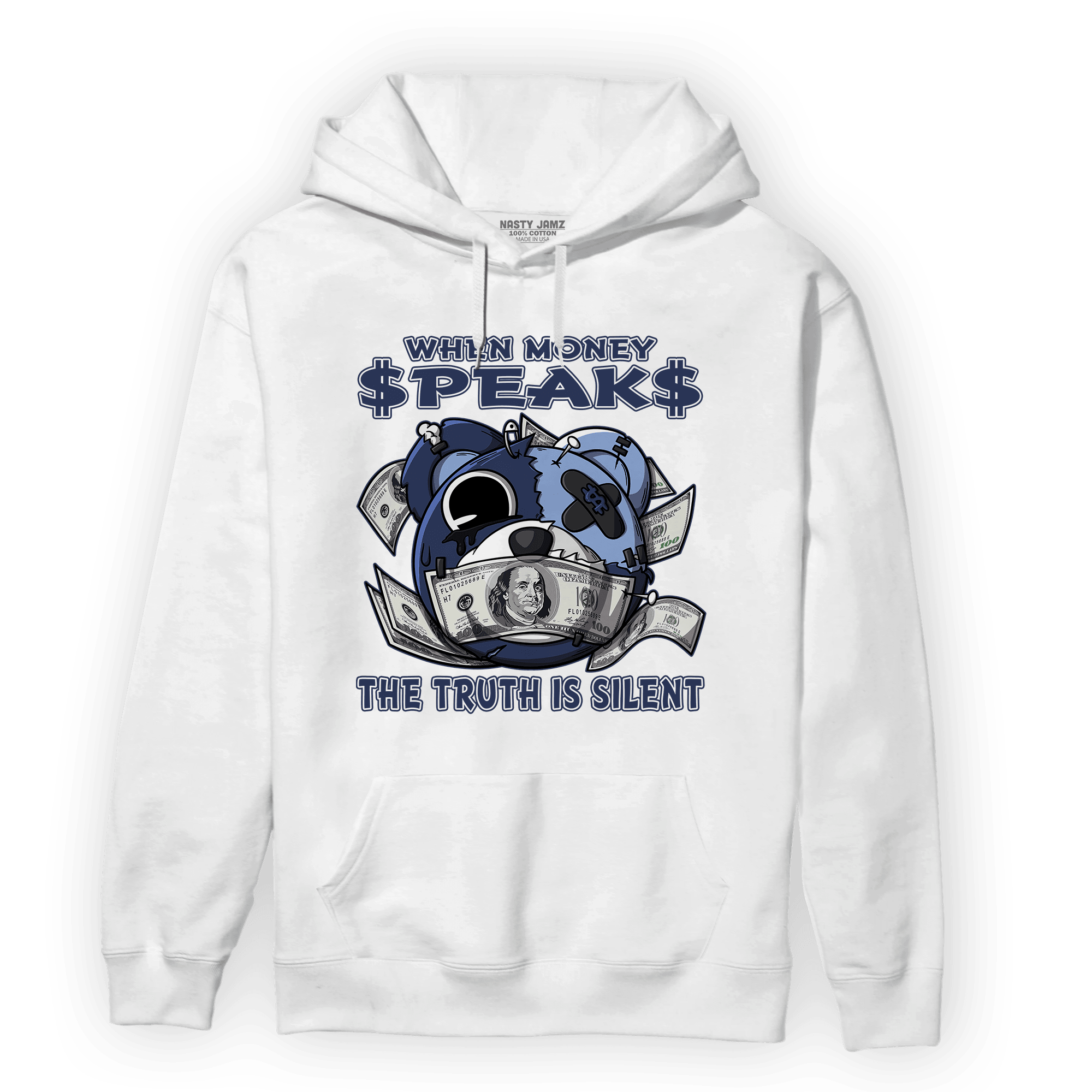 Midnight Navy 5s Hoodie Match When Money Speaks Ber - NastyJamz