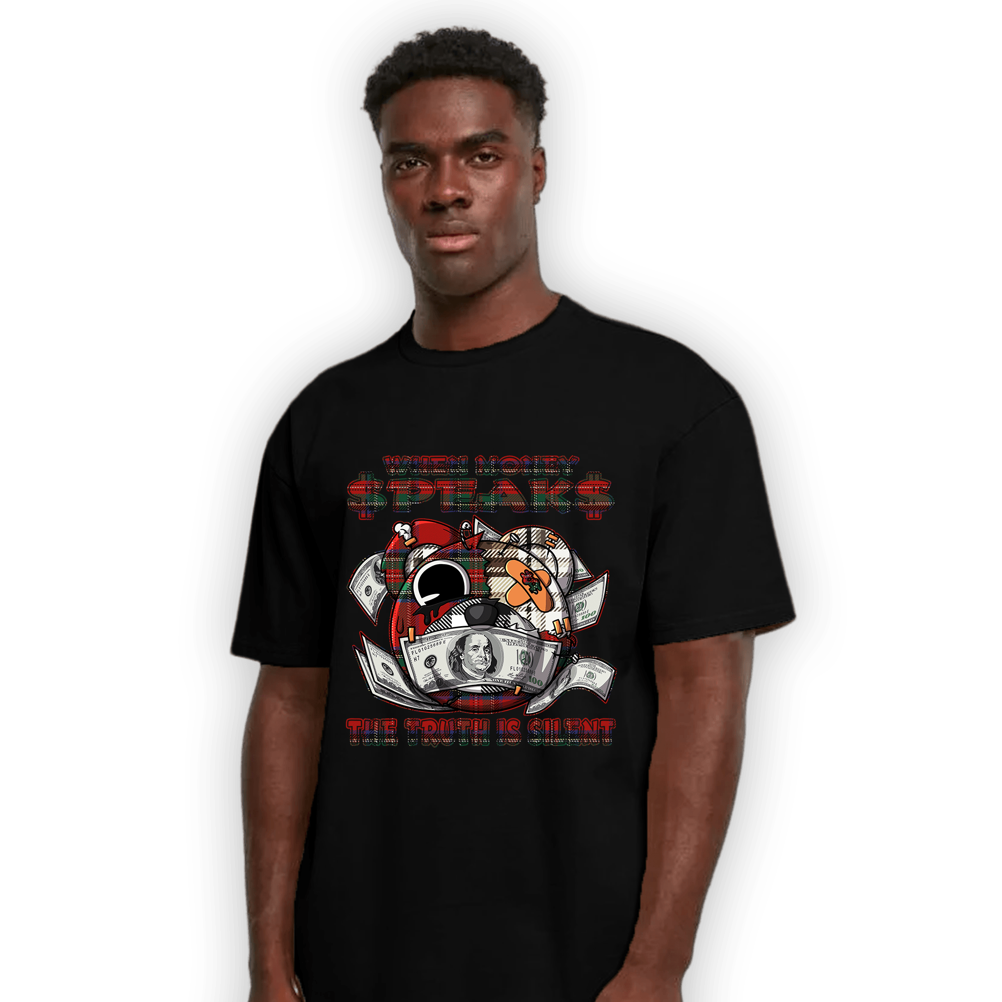 Plaid 5s T Shirt Match When Money Speaks Ber - NastyJamz